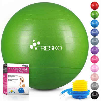 TRESKO Gymnastikball, Yogaball inkl. Luftpumpe, Fitnessball