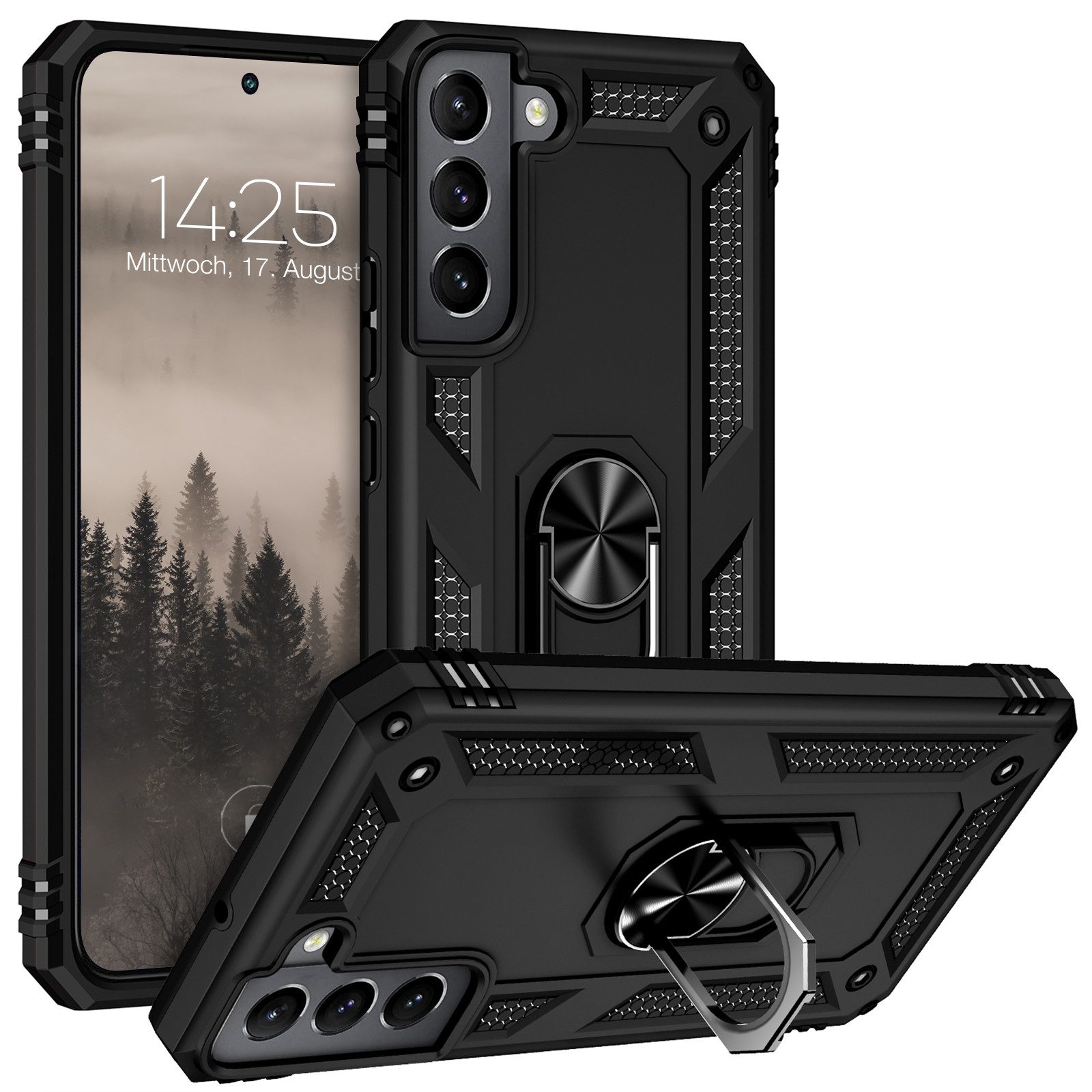 Tec-Expert Handyhülle Outdoor Cover Hülle für Samsung Galaxy S22 6.1 Zoll, 6.1, Premium Hülle aus verstärktem Polycarbonat