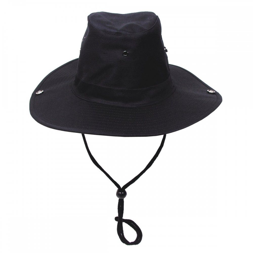 MFH Outdoorhut Buschhut (Schlapphut),schwarz, mit Kinnband, günstig online kaufen
