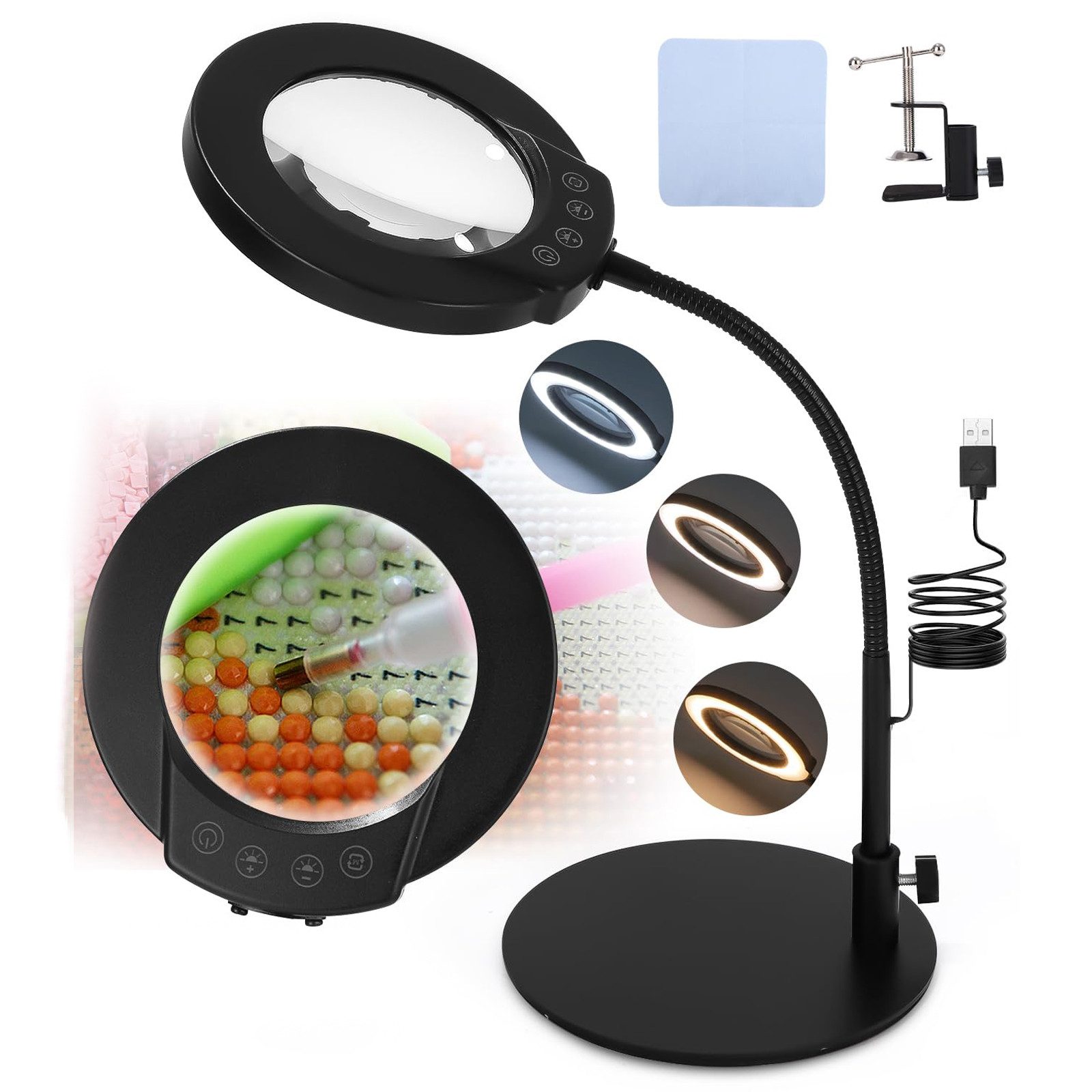 LEAZZLE LED Leselampe LED Klemmtischleuchte 10X,LED günstig online kaufen