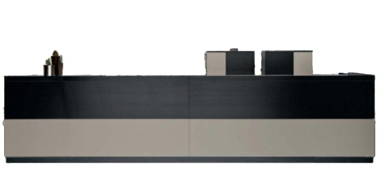 JVmoebel Empfangstheke Rezeption Counter Arbeitstisch Büromöbel Rezeption Theke Büro Braun, Made in Europa