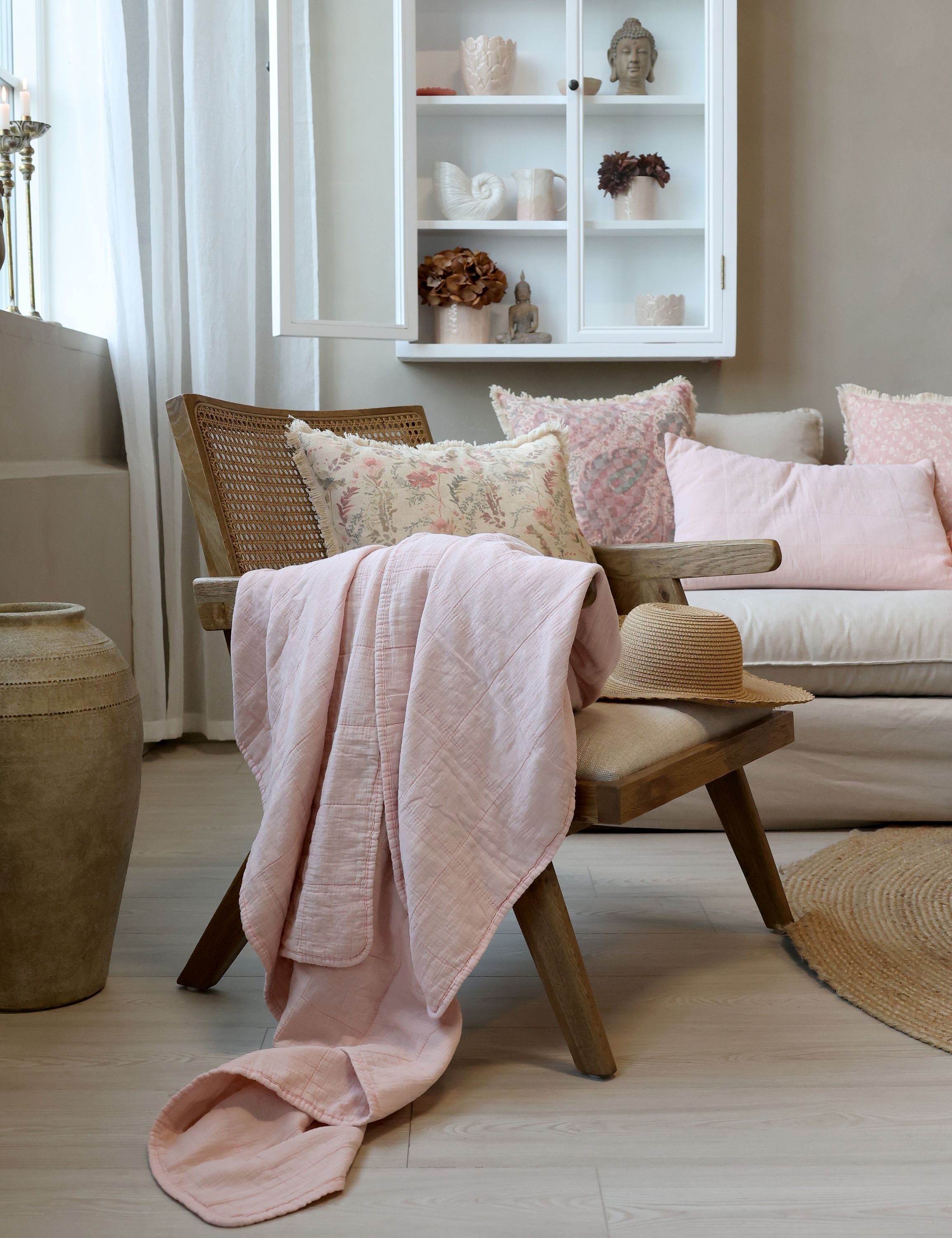 Chic Antique Tagesdecke Chic Antique - Decke Quilt Tagesdecke Kuscheldecke 180x130cm Rosa