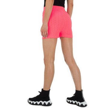 Ital-Design Shorts Damen Freizeit Hotpants Stretch Freizeitshorts in Pink
