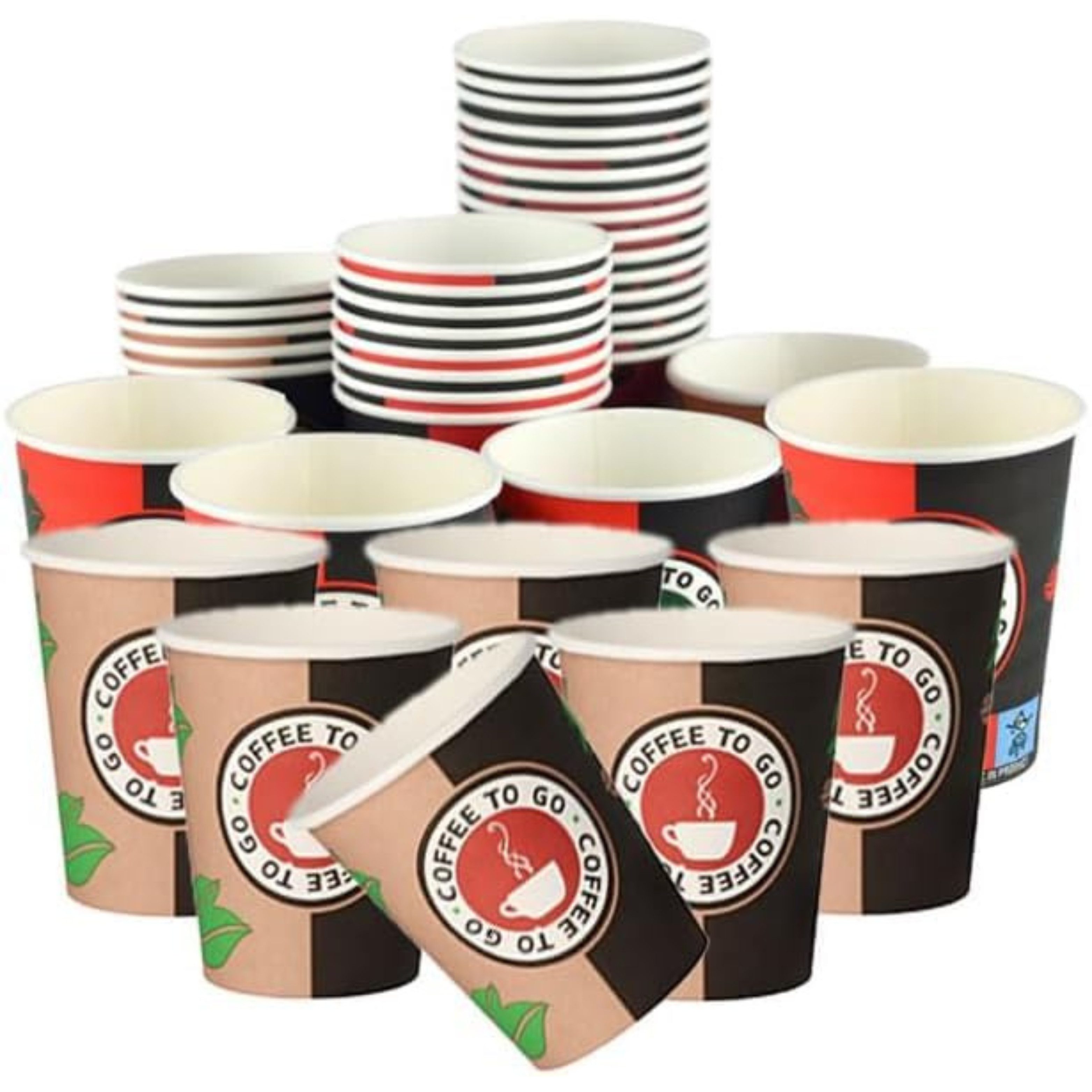 Lauroo Coffee-to-go-Becher Kaffeebecher – TO GO 200 ml 8oz. Einweg Becher - 200 ml - 1000 Stk, 1000-tlg.