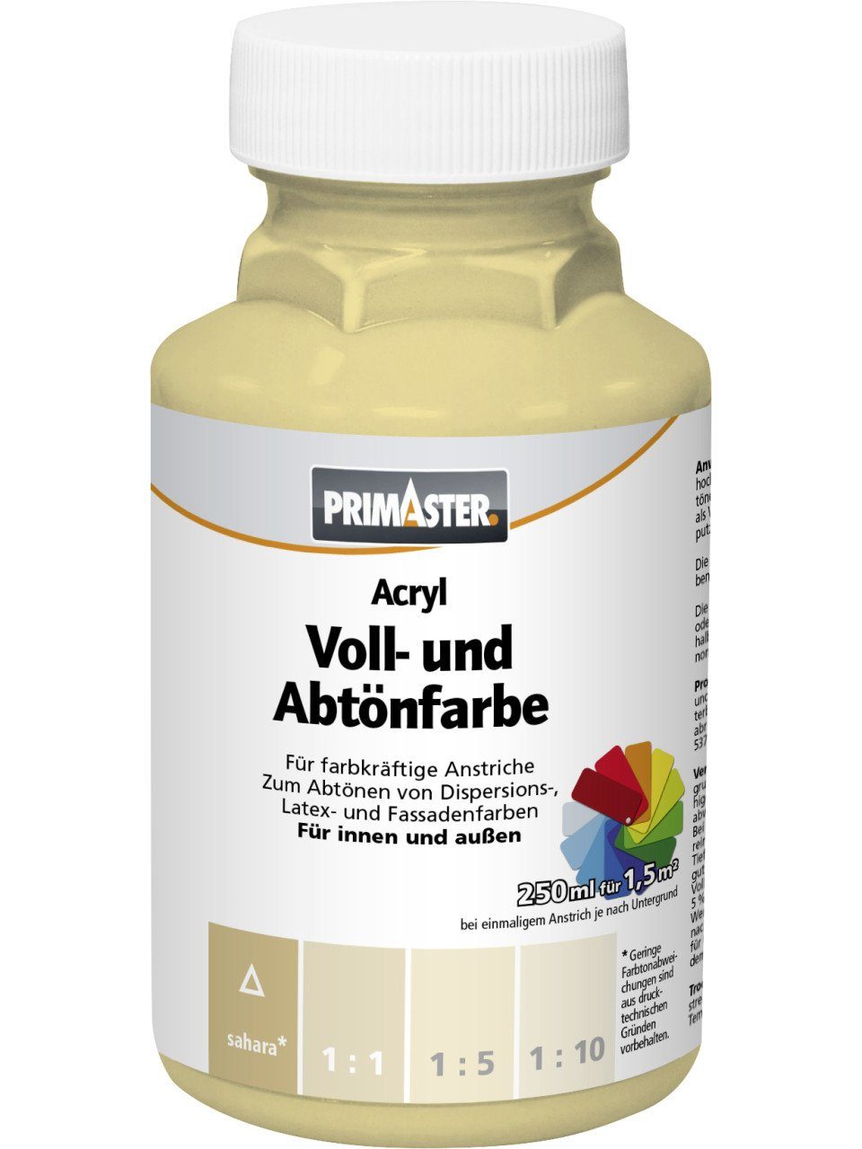 Vollton- und Abtönfarbe Primaster Voll- und Abtönfarbe 250 ml sahara matt