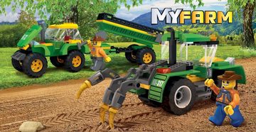 Blocki Konstruktions-Spielset BLOCKI MyFarm Trekker Bausatz Traktor Spielzeug Konstruktionsspielzeug