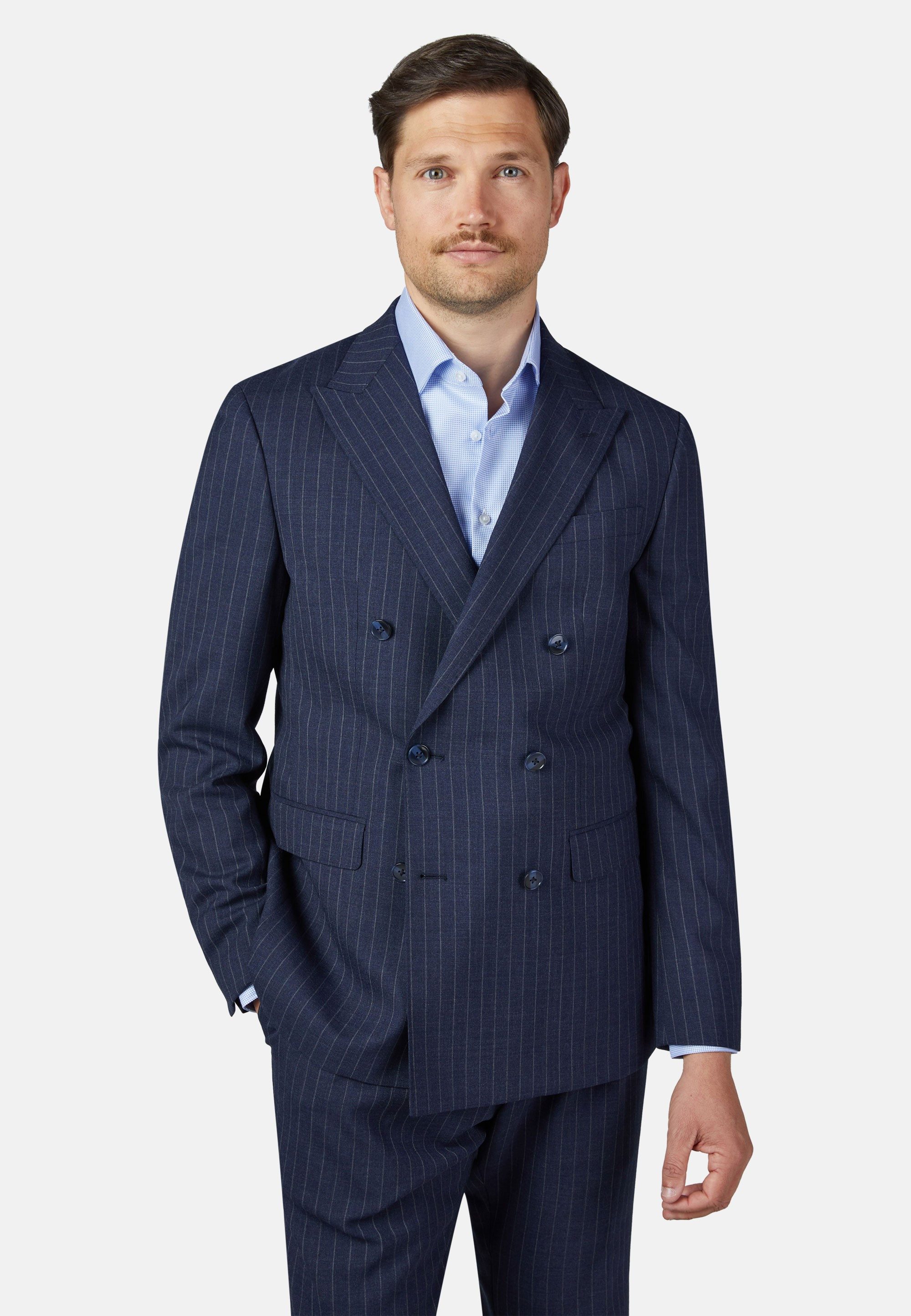 HECHTER PARIS Sakko MIX & MATCH ZWEIREIHER SAKKO MODERN FIT mit Nadelstreifen-Design