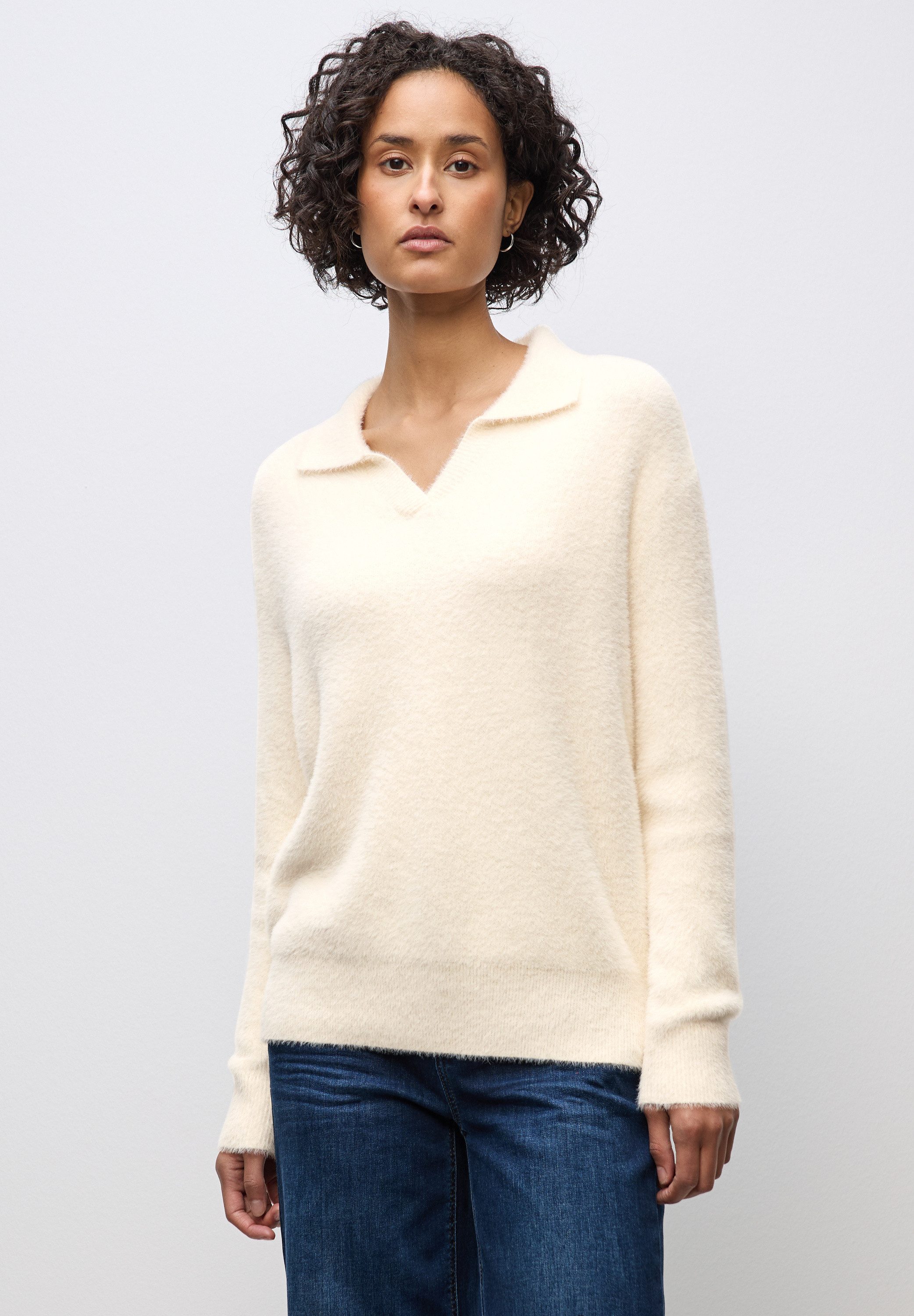 STREET ONE Strickpullover flauschiges Federgarn, Regular günstig online kaufen