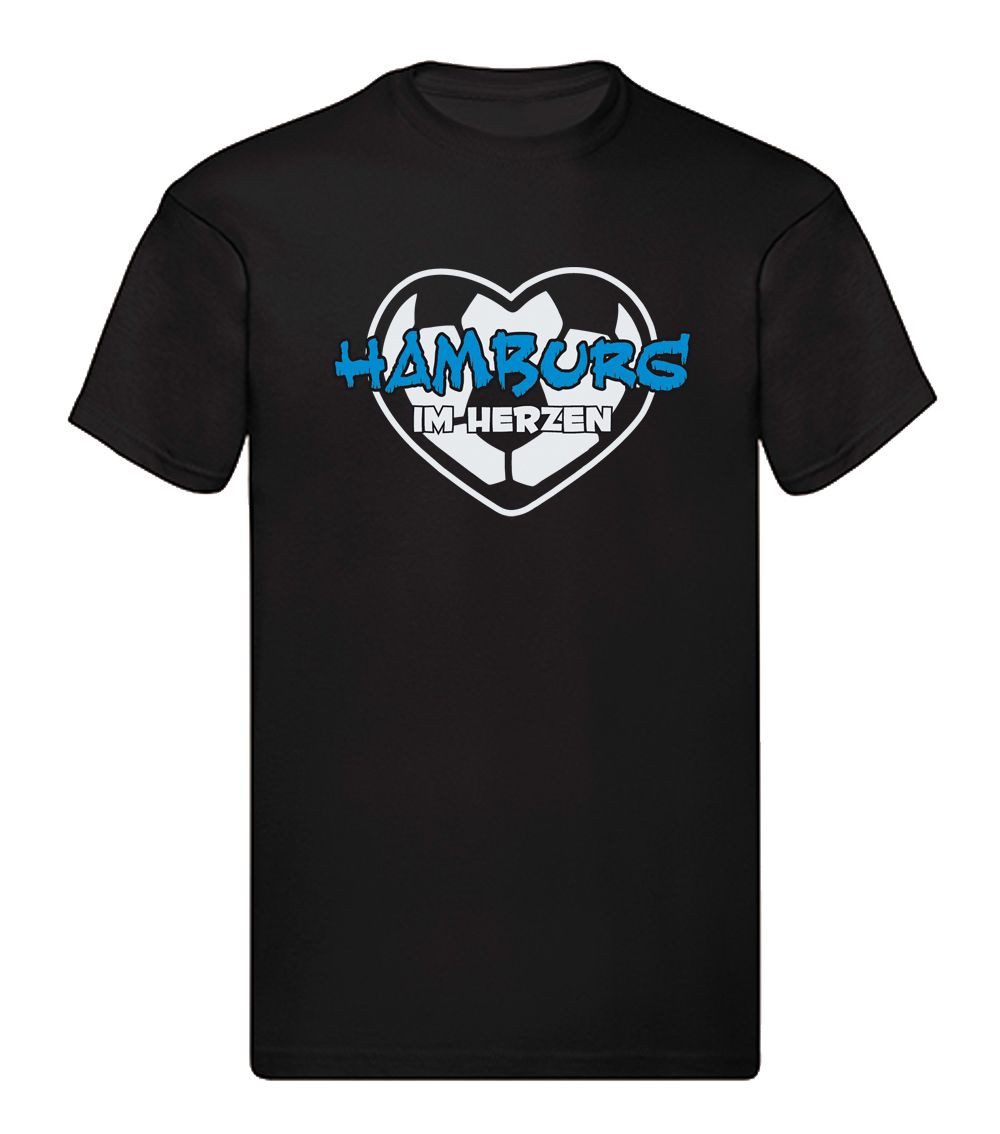 G-graphics T-Shirt Hamburg im Herzen (1-tlg) Herren T-Shirt mit einem Motiv für den echten Fan