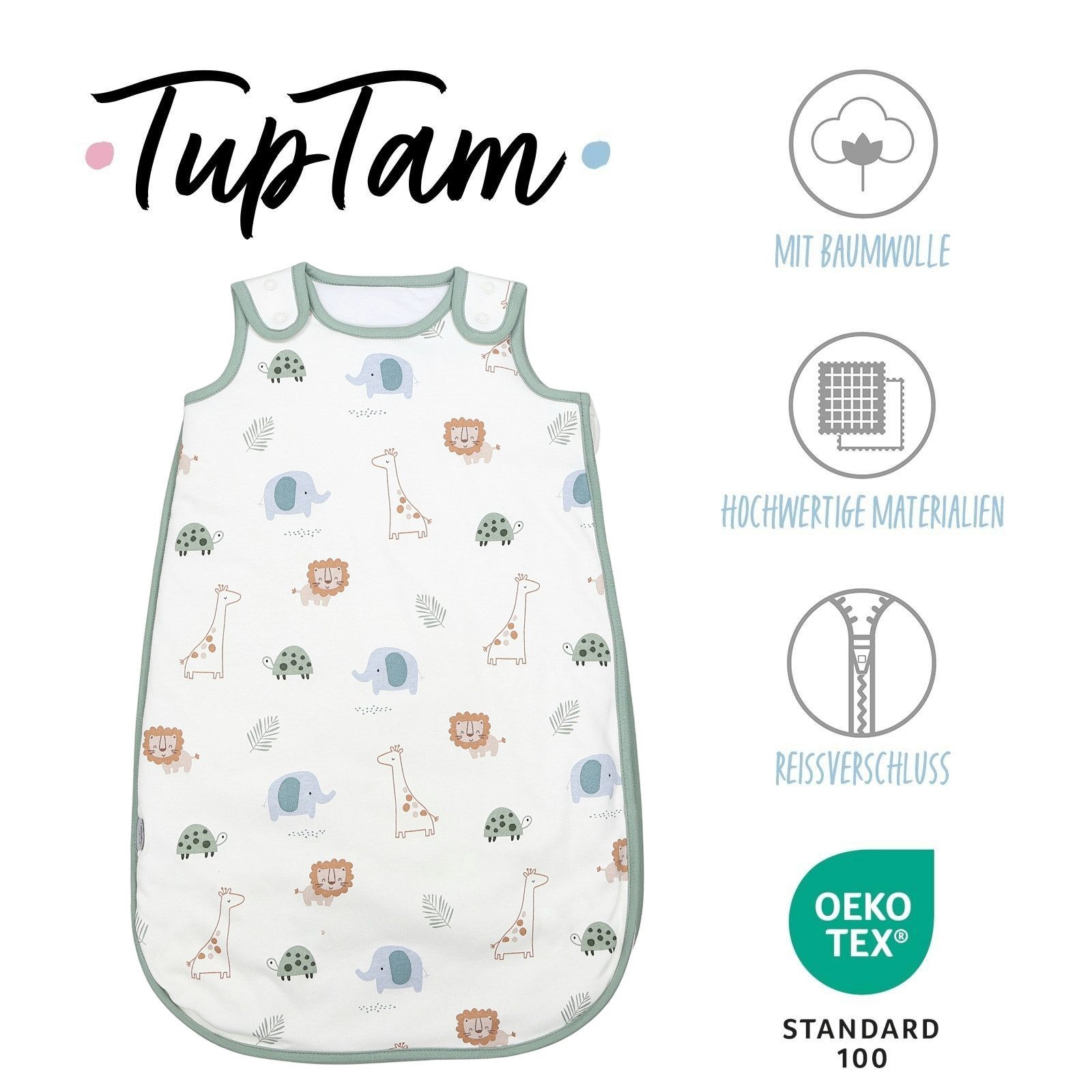 TupTam Babyschlafsack Kugelschlafsack ohne Ärmel 2.5 TOG Ganzjahr – Bild 2 von 5