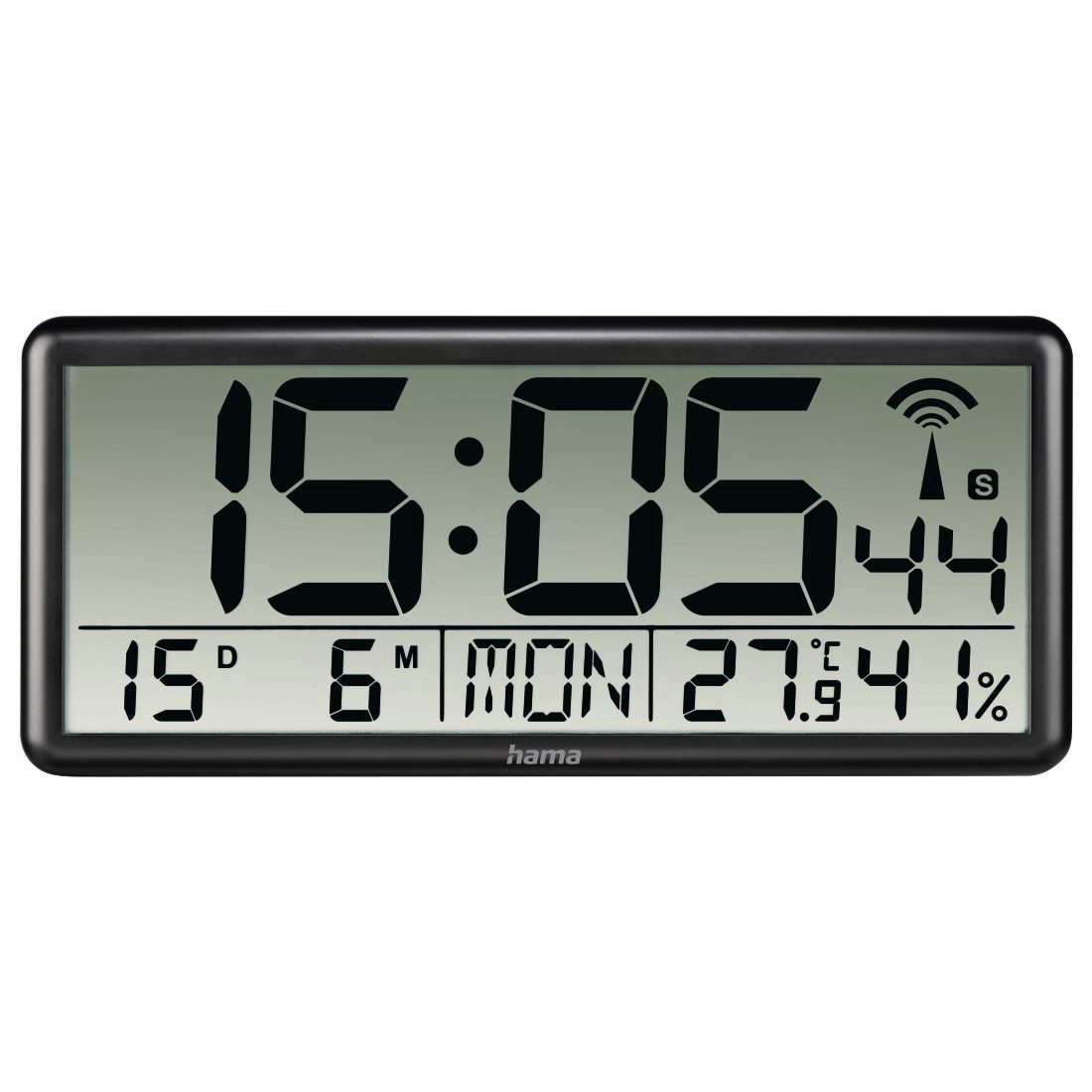 Funkwanduhr Funkwandhuhr Wanduhr Jumbo DFC Digital extragroße Anzeige