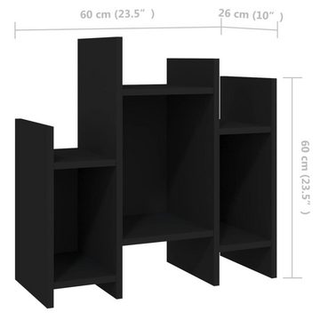 furnicato Sideboard Regalschrank Schwarz 60x26x60 cm Holzwerkstoff