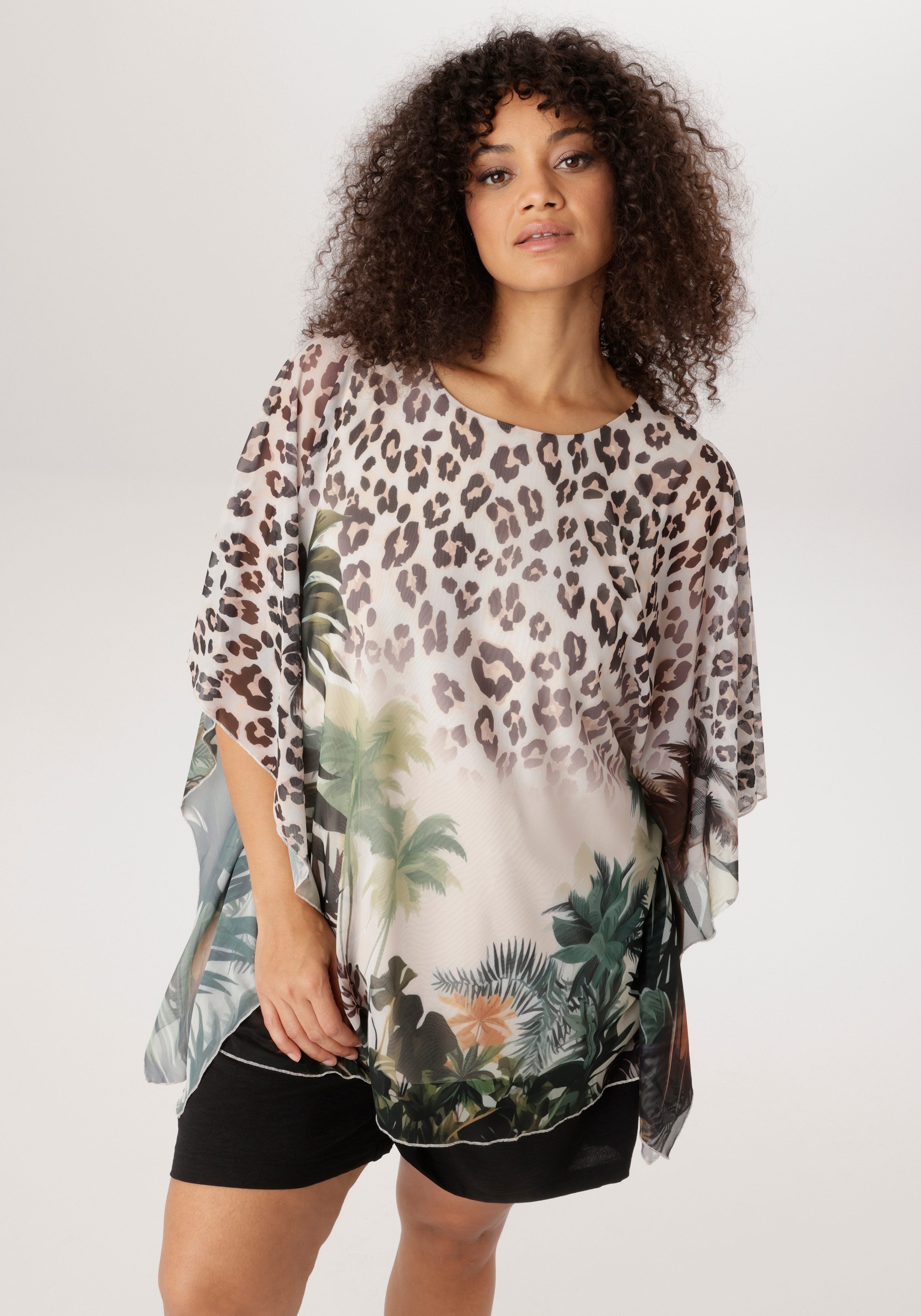 Aniston PLUS Blusenshirt sanft fallende Meshqualität - NEUE KOLLEKTION günstig online kaufen