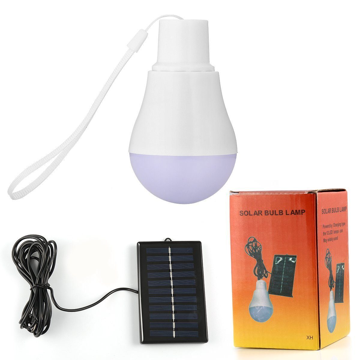 Solarlampen Lämpchen, fest Angeln für Ladekabel, Solar 3W Stück tragbare 3 LED integriert, Panel Solarleuchten 1 Solarleuchte iscooter Glühbirne, Beleuchtung Solar m Wandern, Camping, Tageslichtweiß, Lampe LED