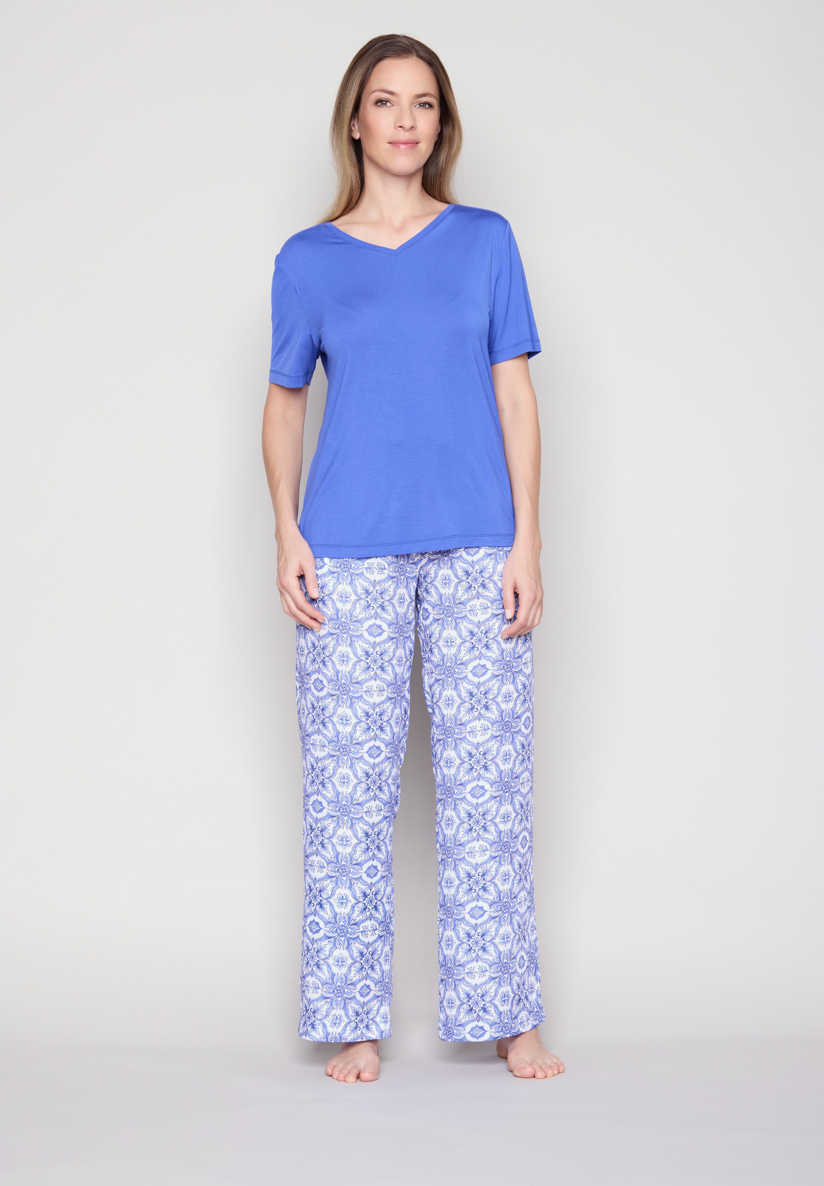 JOOP! Pyjamaoberteil mit V-Ausscshnitt und kurzem Arm – Bild 5 von 5