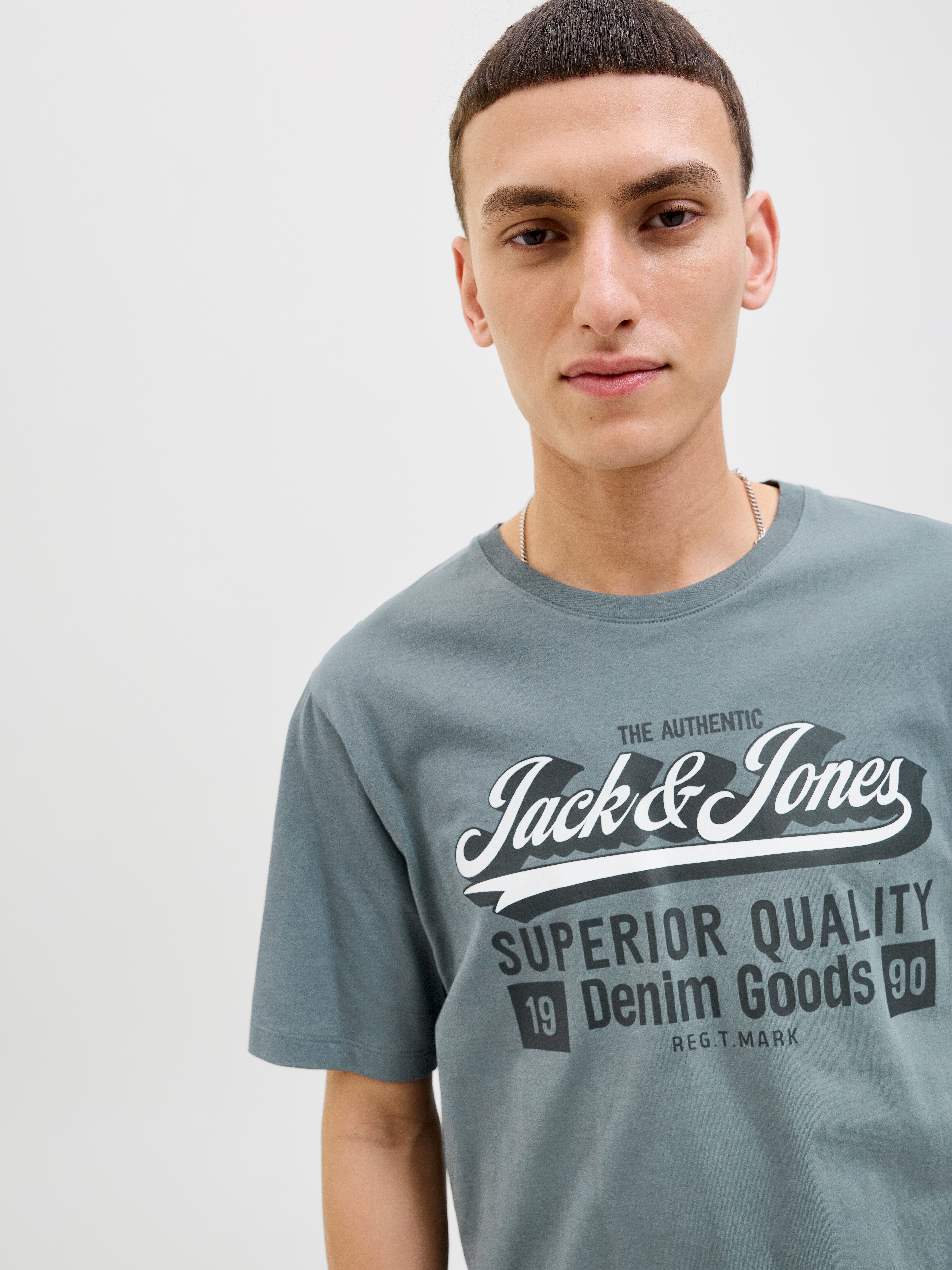 Jack & Jones Rundhalsshirt JJELOGO TEE SS O-NECK 2 COL AW25 SN günstig online kaufen