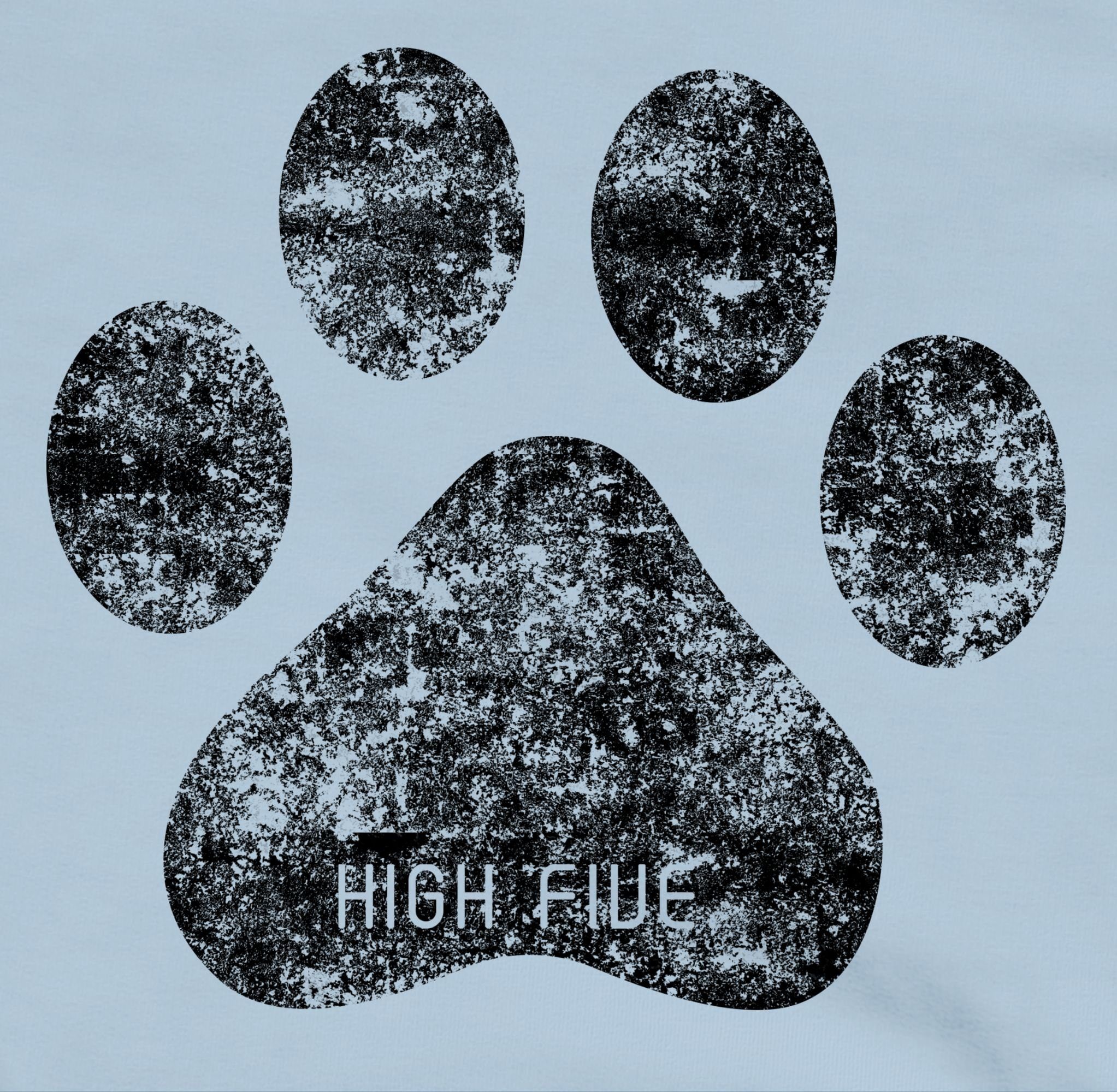 Print High Pfote Hunde Five Shirtracer Tiermotiv Hoodie 2 Hellblau Animal