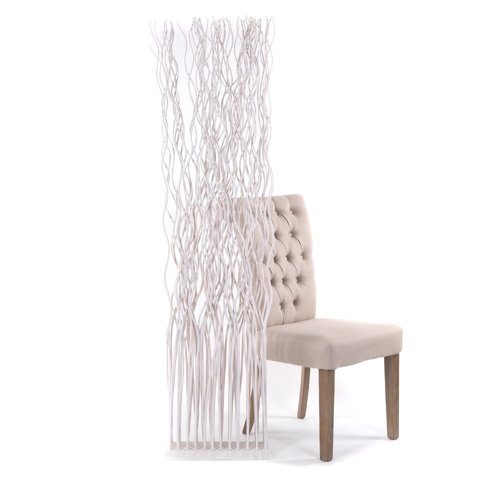 DESIGN DELIGHTS Paravent RAUMTEILER "WAVE", Weidenholz, 170x40cm (HxB), Paravent, Trennwand