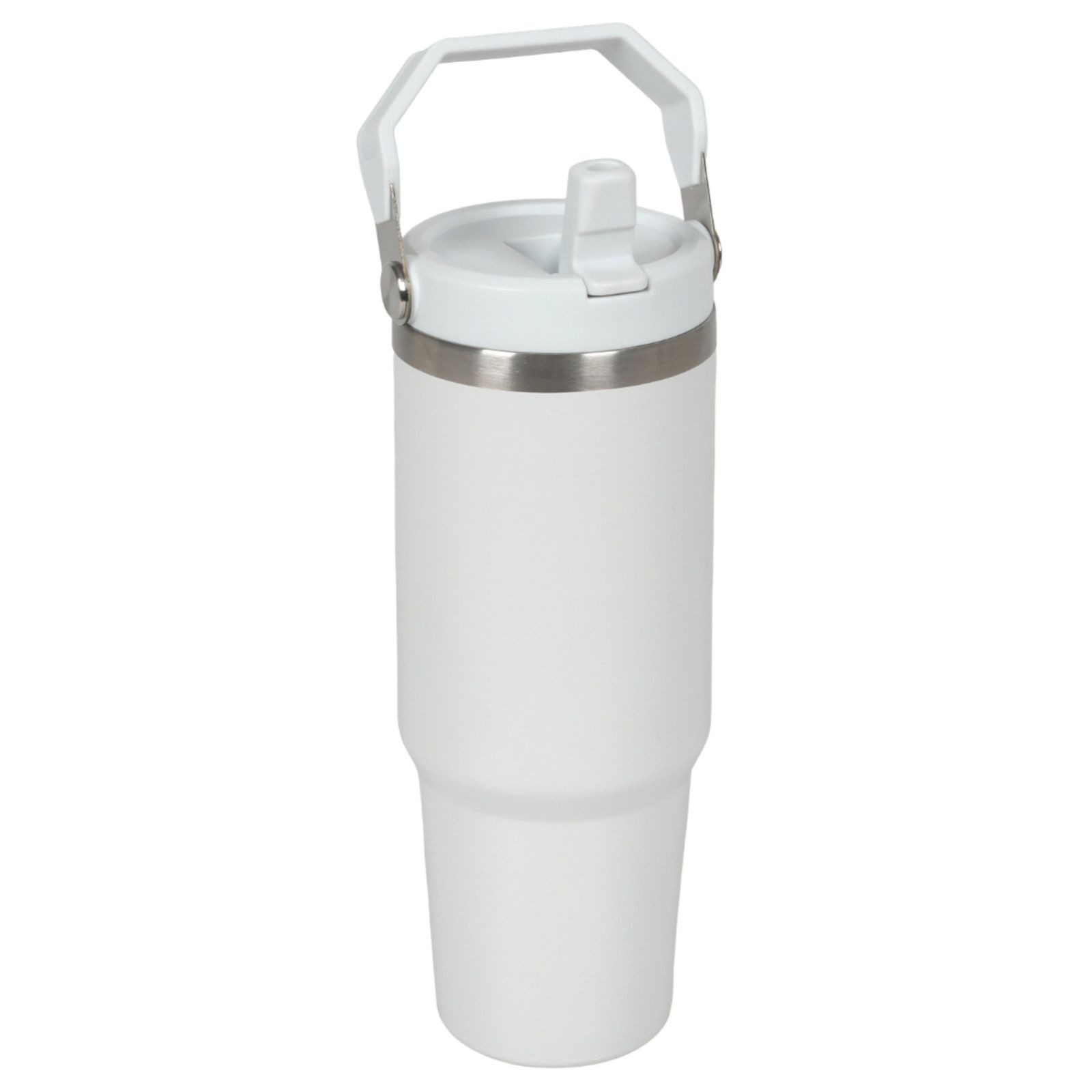 BURI Термокружка Isolierbecher 800ml Термокружка Trinkbecher mit Strohhalm und Henkel, Edelstahl