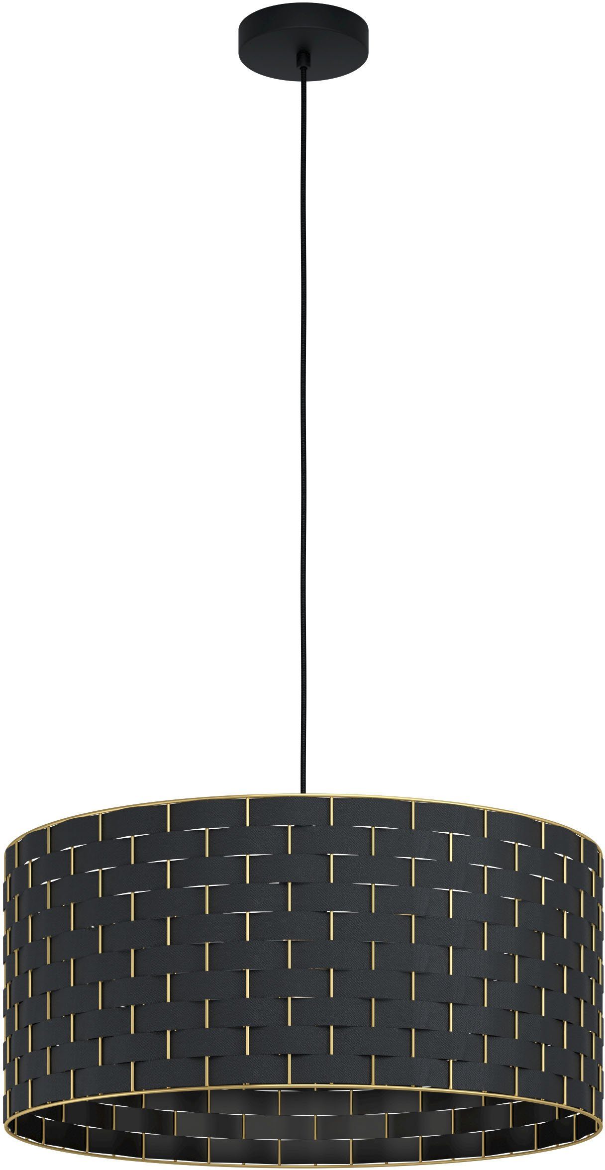 EGLO Hängeleuchte MARASALES, Leuchtmittel wechselbar, ohne Leuchtmittel, Hängeleuchte in schwarz aus Stahl - exkl. E27 - 1X40W