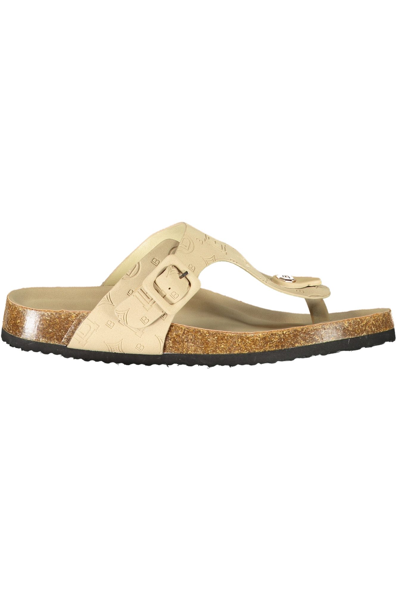 Laura Biagiotti Badeschuh Damenpantoffel Beige Zehentrenner mit