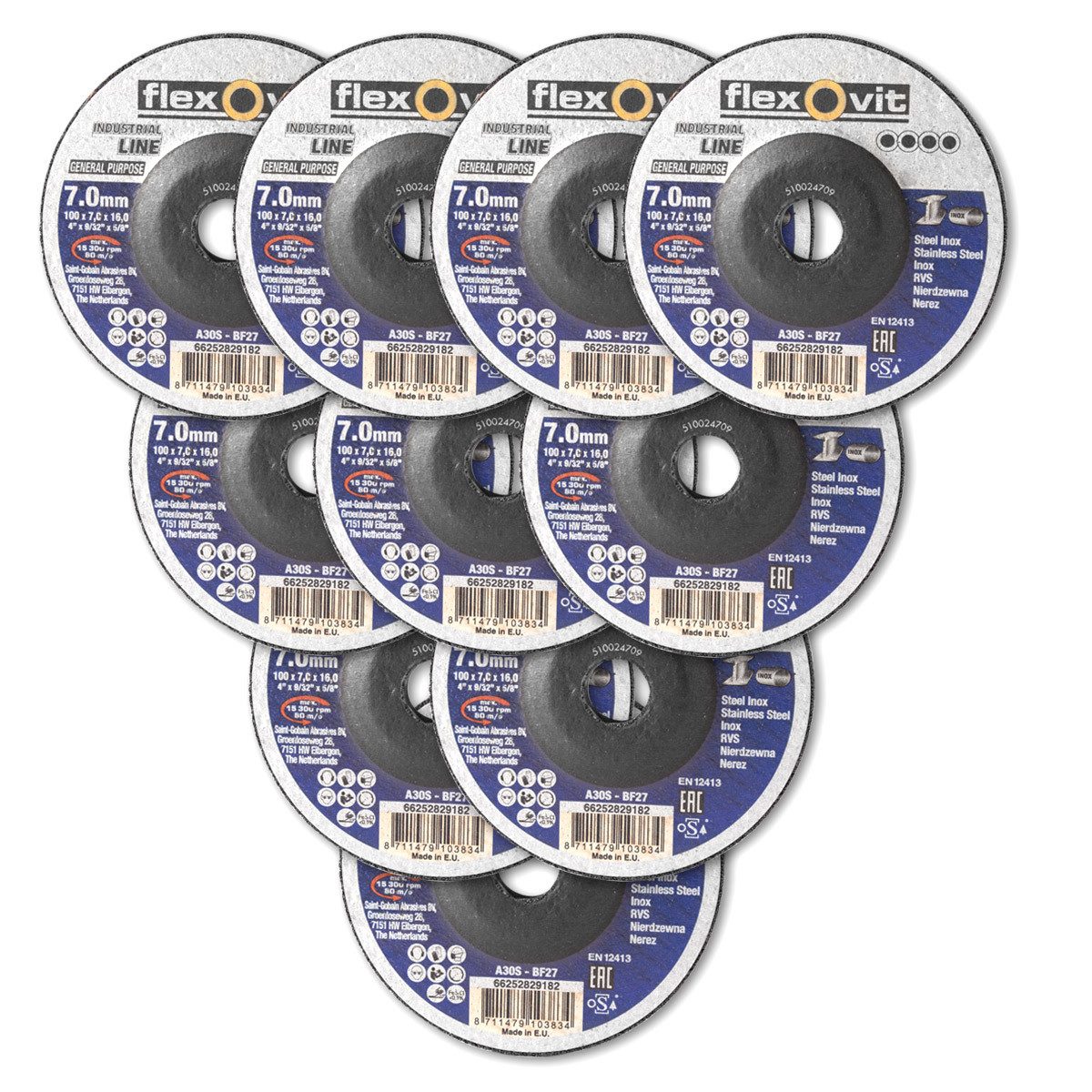 STAHLWERK Schleifscheibe Schruppscheibe und Schleifscheibe, (Packung, 10 St., Set)