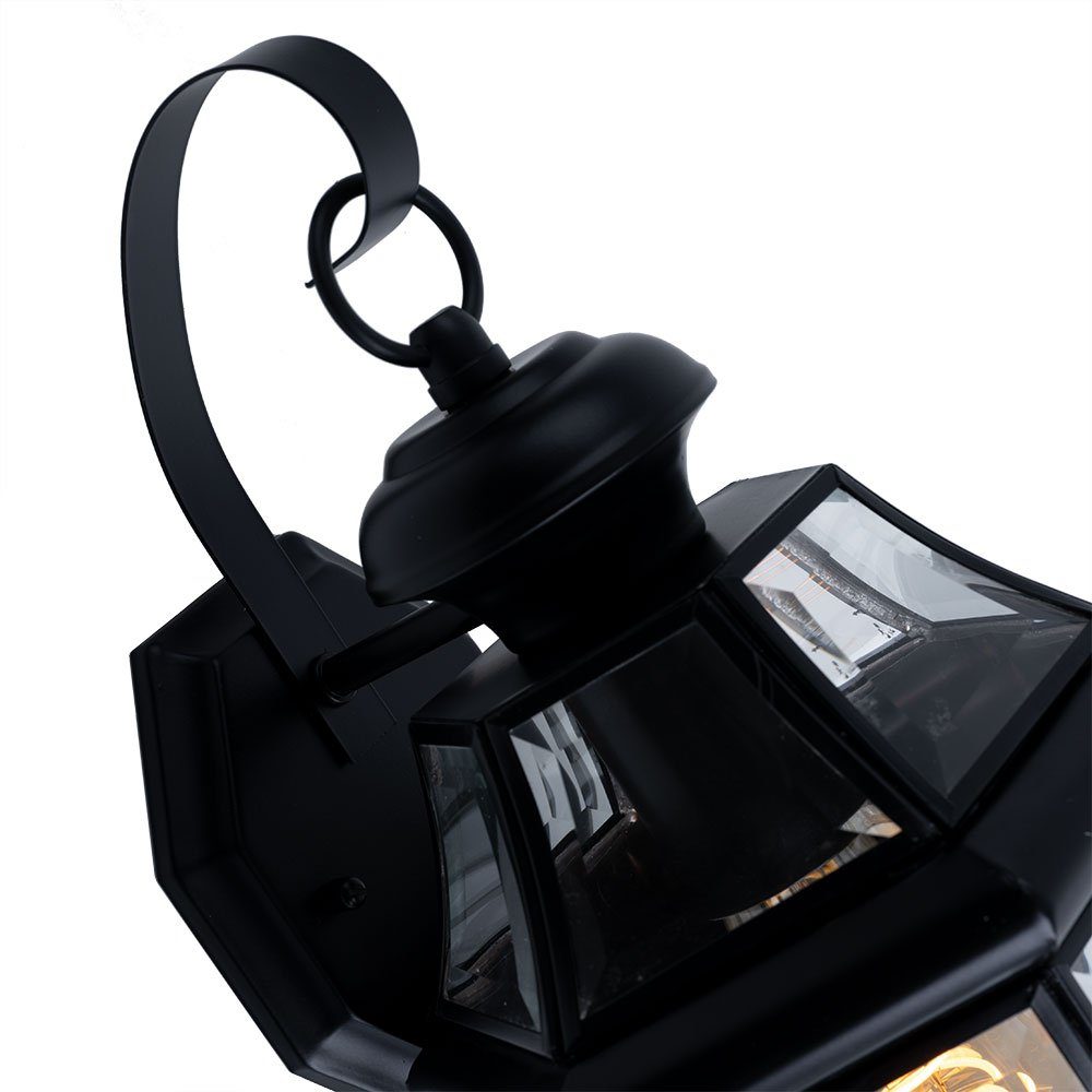 inklusive, nicht etc-shop Retro schwarz Laterne Leuchtmittel Wandlampe Außenlampe Außen-Wandleuchte,