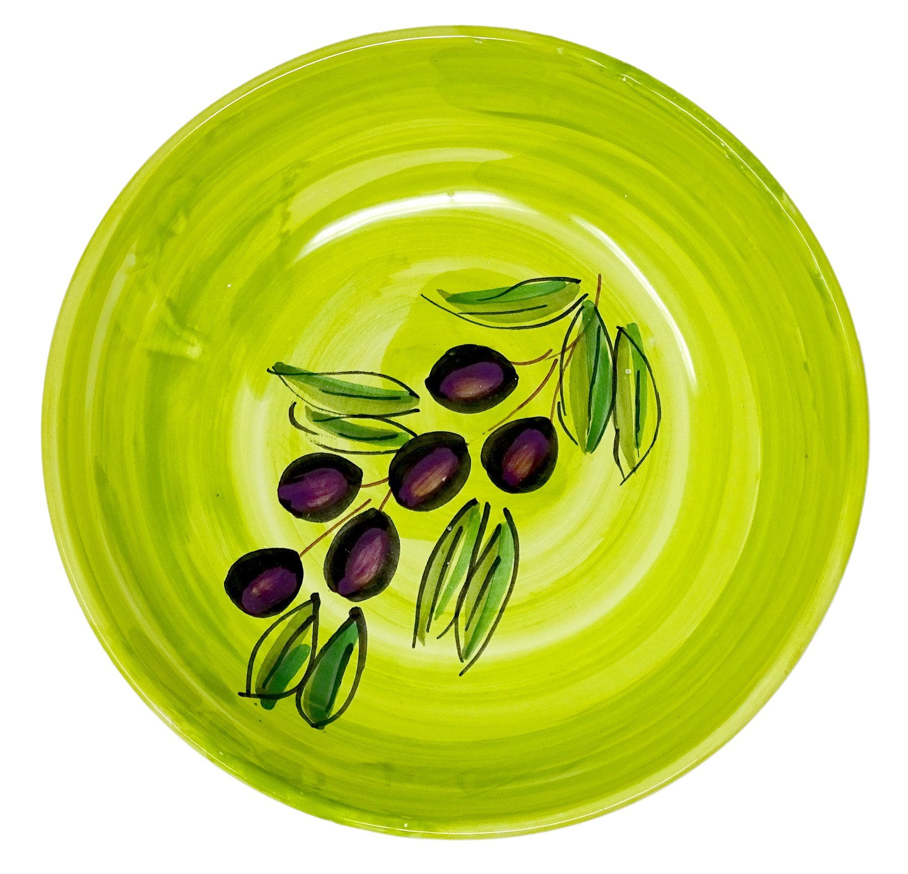 Olive Lashuma Salatschüssel, handgemacht Servierschüssel, Obstschale Keramik, Runde