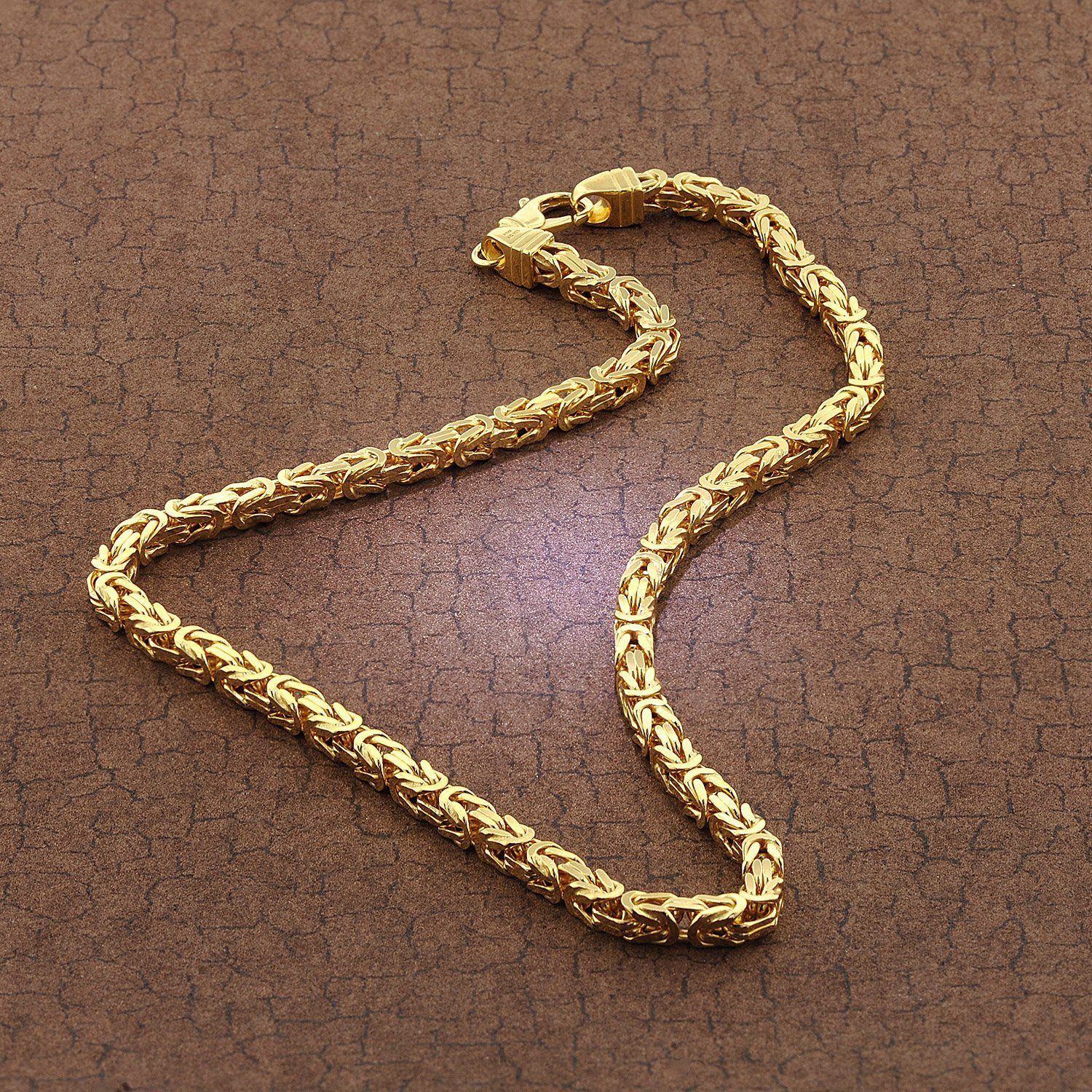 Breite Gold Collier 4,7 Königskette Silber trendor auf mm Königskette 925
