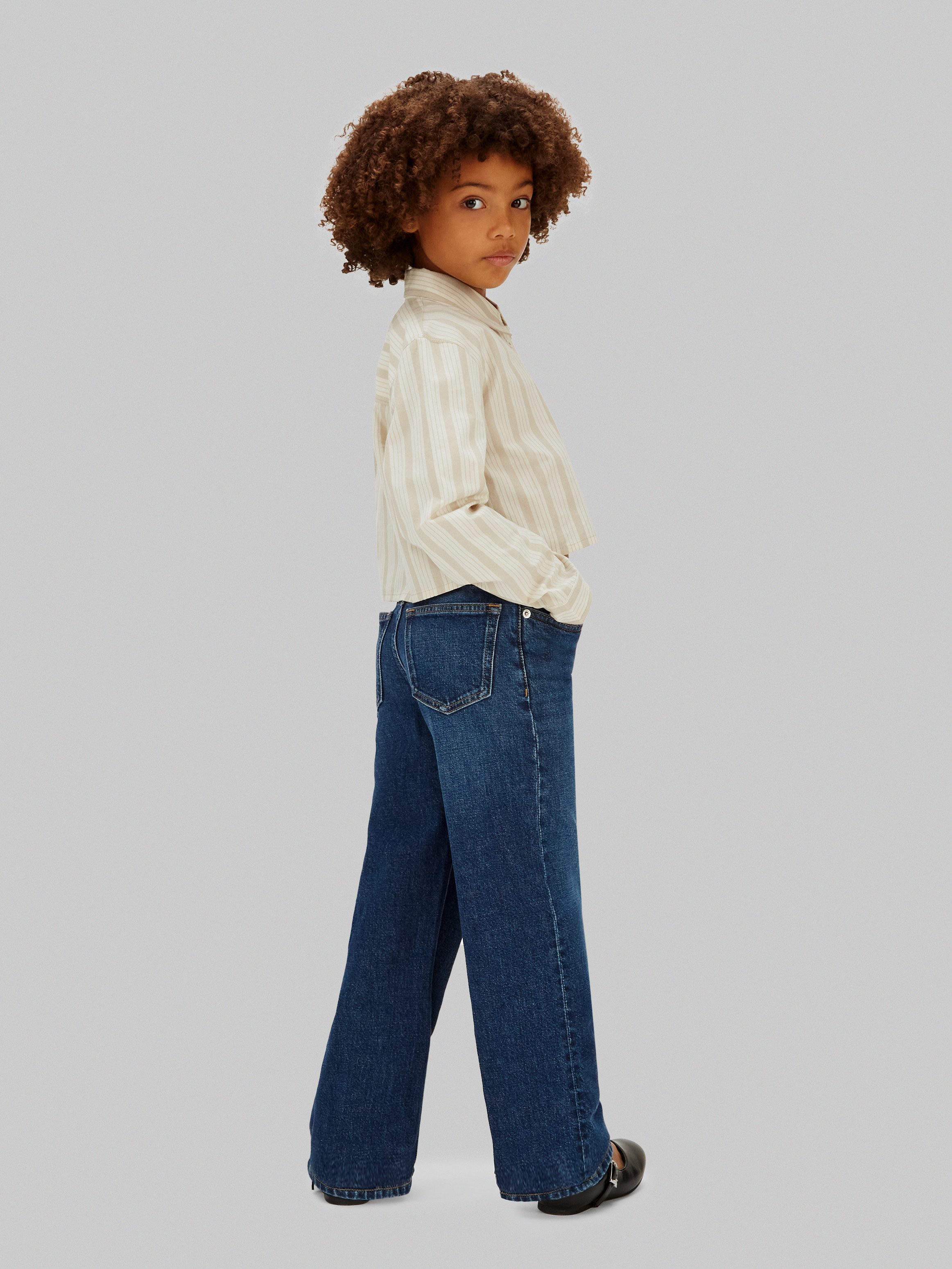 Calvin Klein Jeans Weite Jeans verstellbarer Bund, weites Bein, hohe Taille, Baumwoll-Stretch
