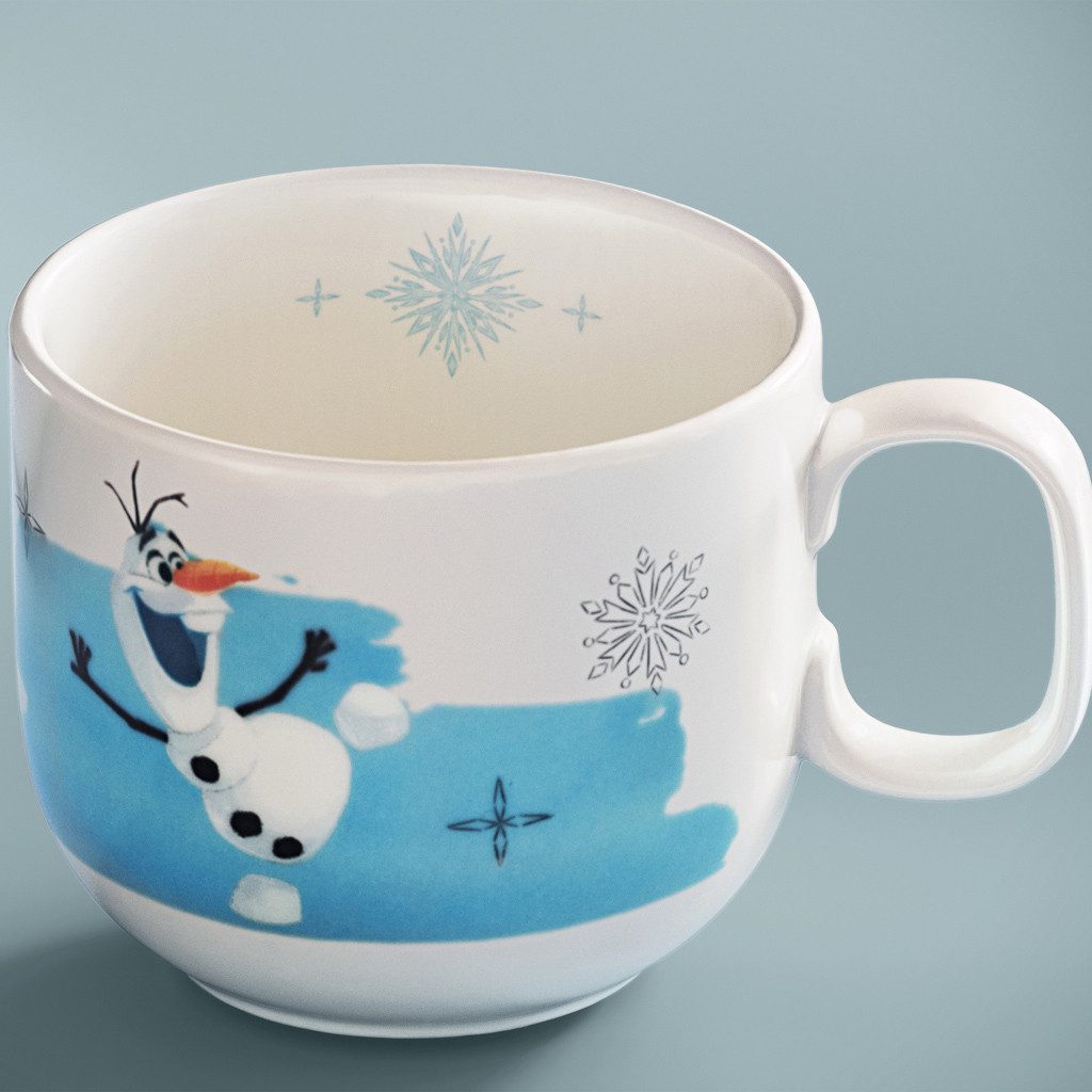Villeroy & Boch Kinderbecher Disney Frozen Becher mit Henkel 170 ml 6er Set, 6-tlg., Porzellan