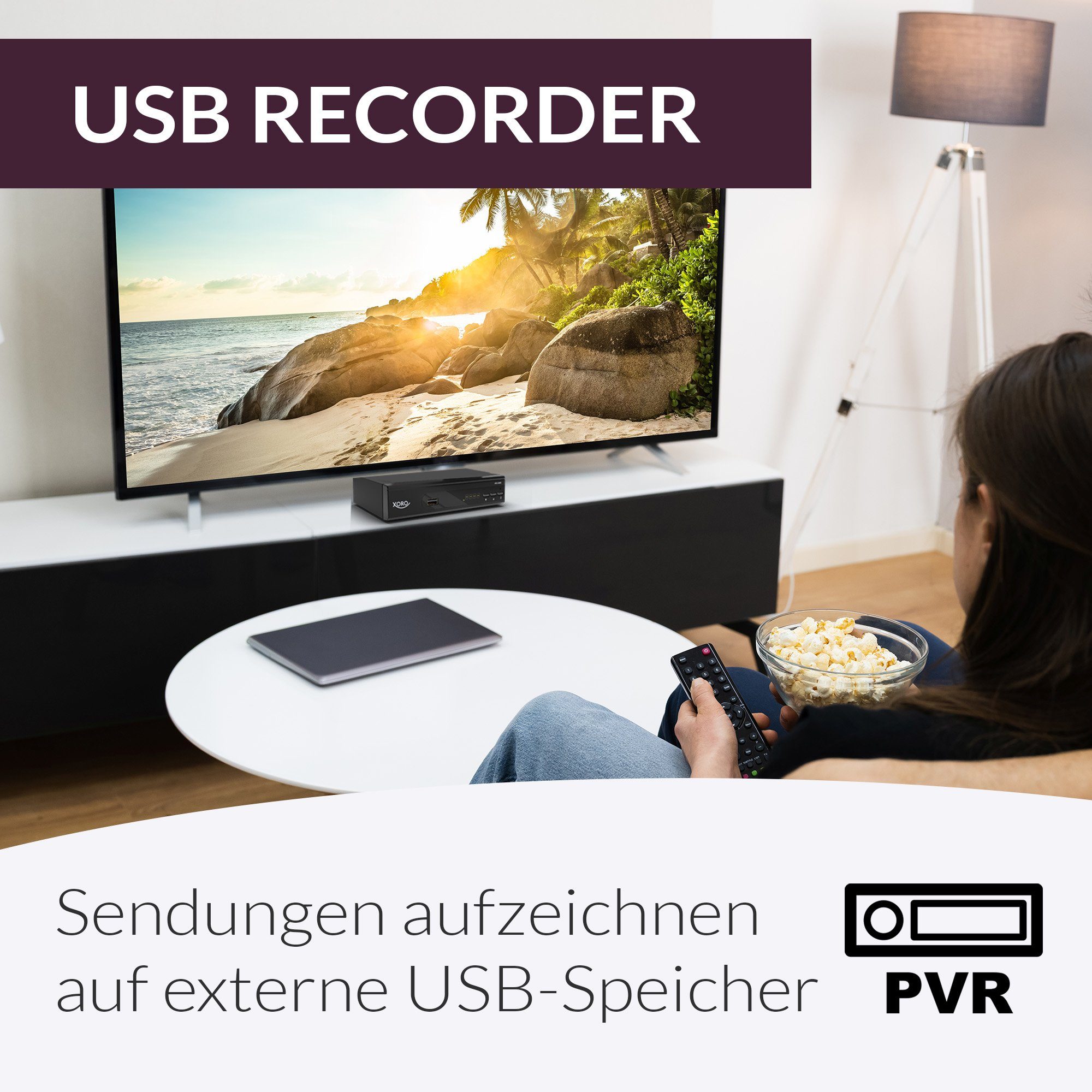 Xoro HRS 8660 PVR-Ready, Timeshift, LED-Display, einfache Installation, HD SAT-Receiver (HD-Receiver, PVR Ready, USB, HDMI, LAN, LED-Display,Schwarz)