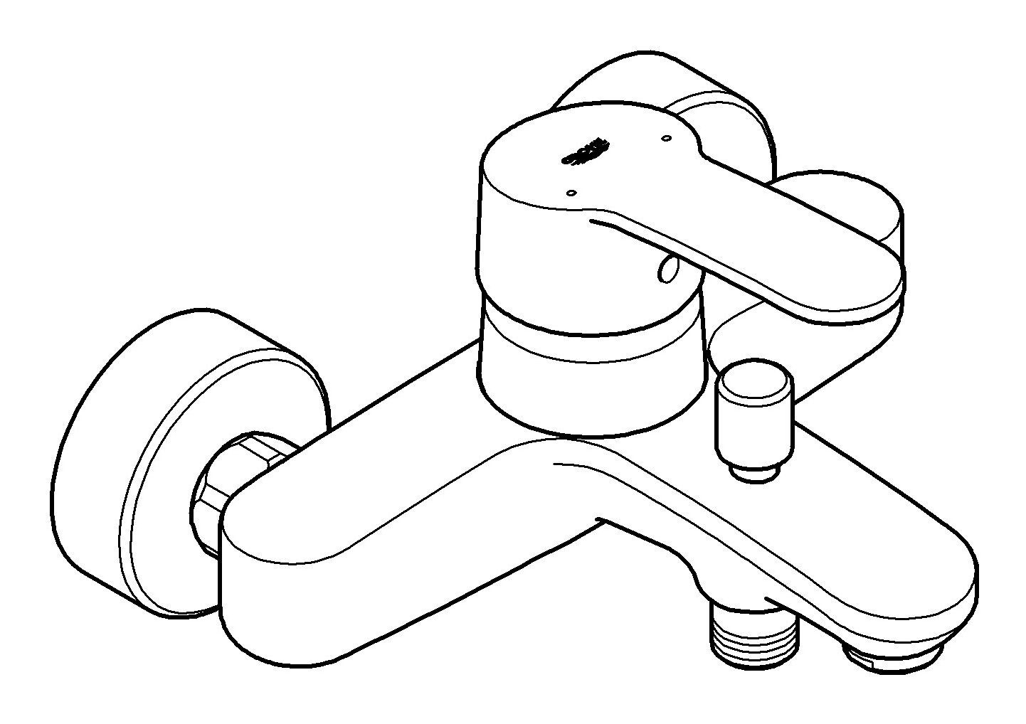 Grohe Wannenarmatur Eurostyle Cosmopolitan Einhand-Wannenbatterie - Chrom
