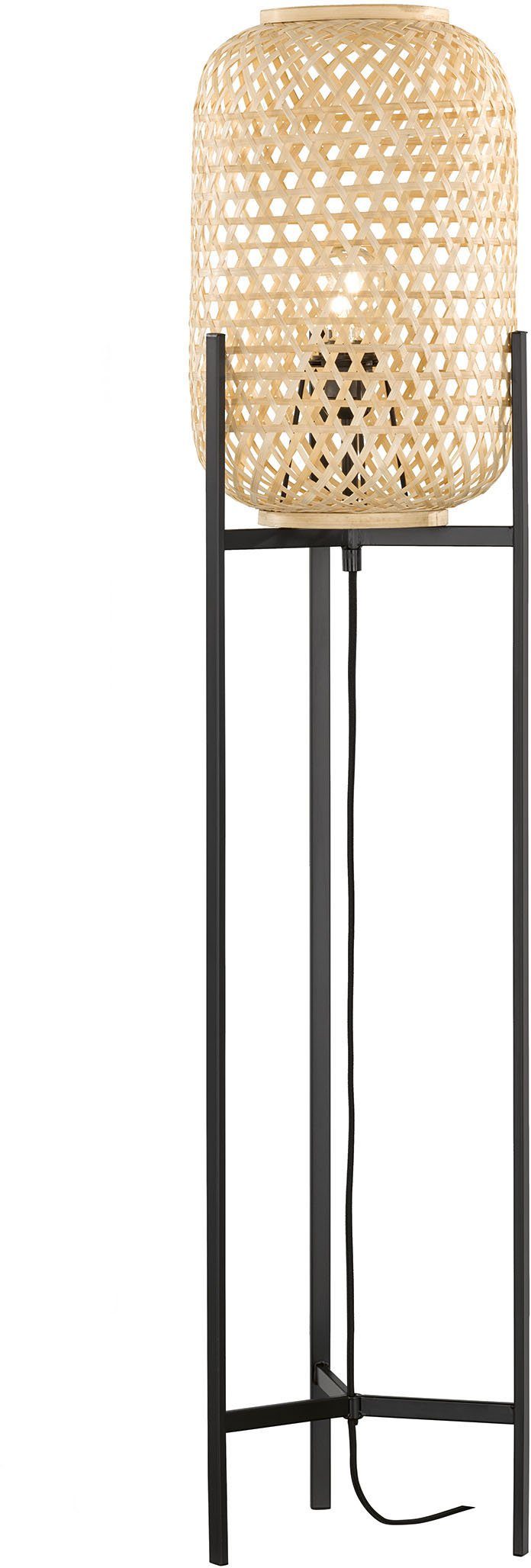 SCHÖNER WOHNEN-Kollektion Stehlampe Calla, Ein-/Ausschalter, ohne  Leuchtmittel, Rattanschirm - bambusfarben natur