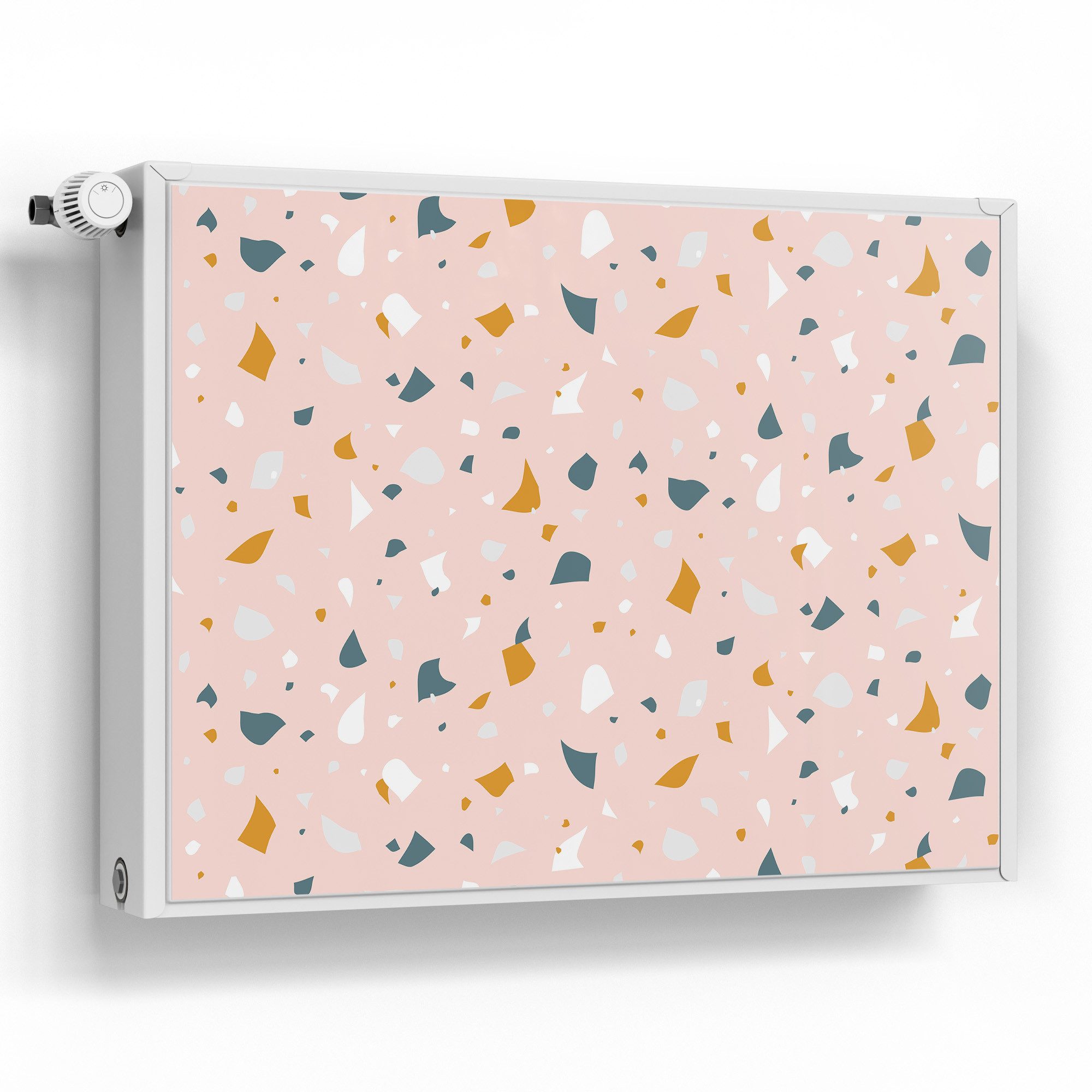 DEQORI Magnetfolie 'Rosa Terrazzo-Zauber', beschreibbar Heizung Magnetmatte magnetisch Magnetfolie