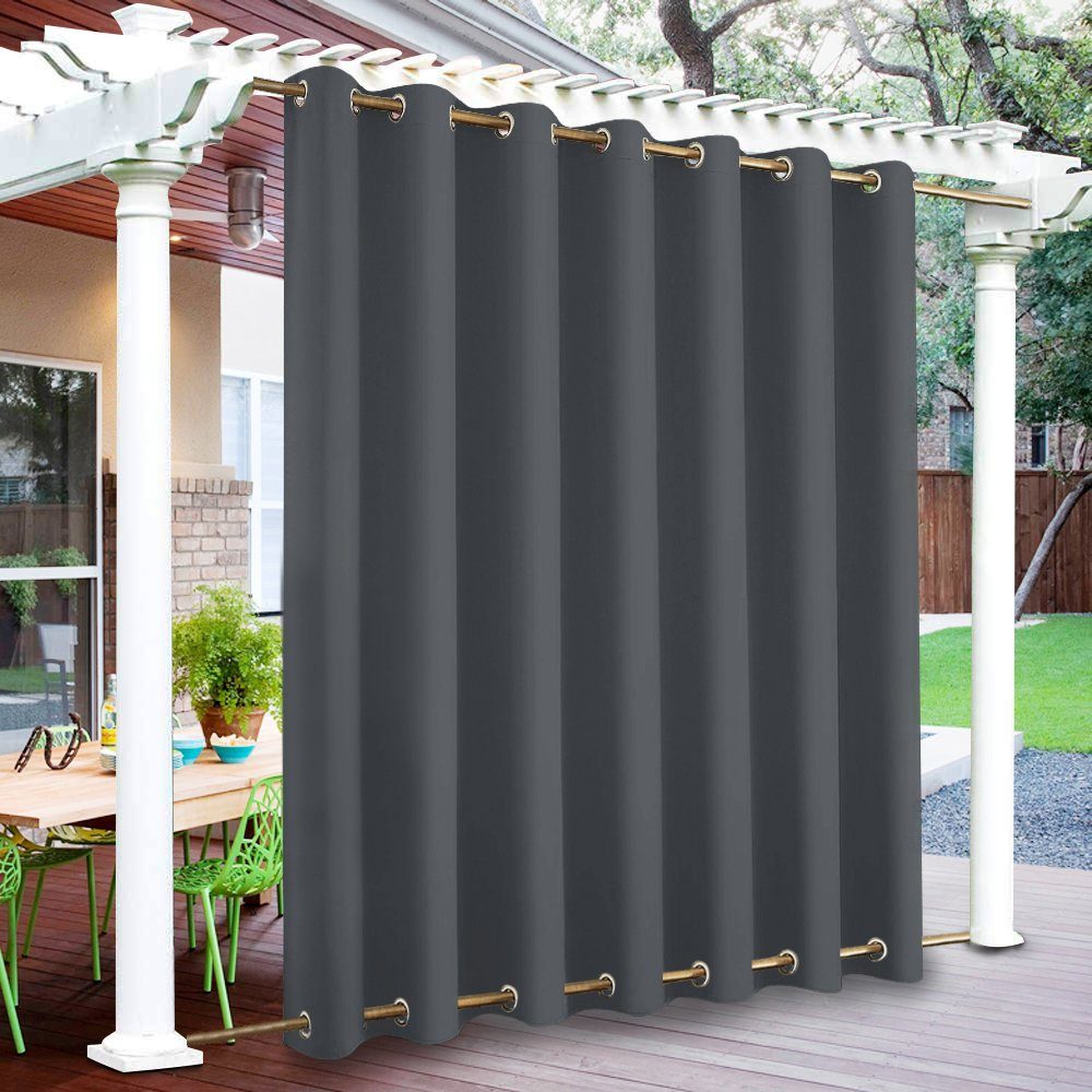 Scheibengardine Wasserdicht Vorhang, Outdoor Gardinen Vorhang,Terrasse  Sichtschutz, Sunicol, (1 St), H×B: 213×254; 243×254;274×254, Thermisch  Isolierter, UV Schutz