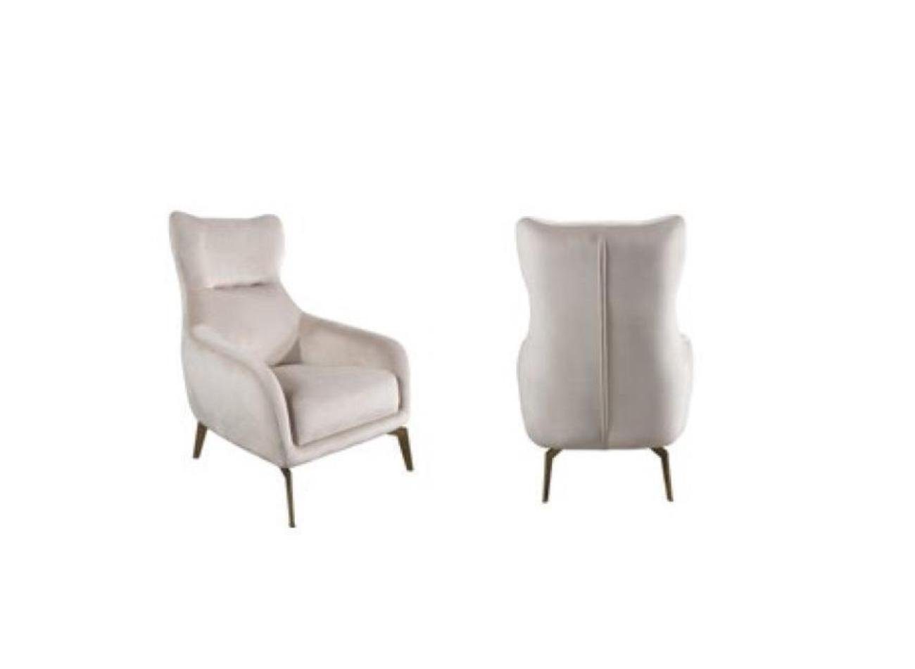 Luxus Einsitzer Textil Polster Moderne JVmoebel Klassische Sessel Sitz Polster Loungesessel