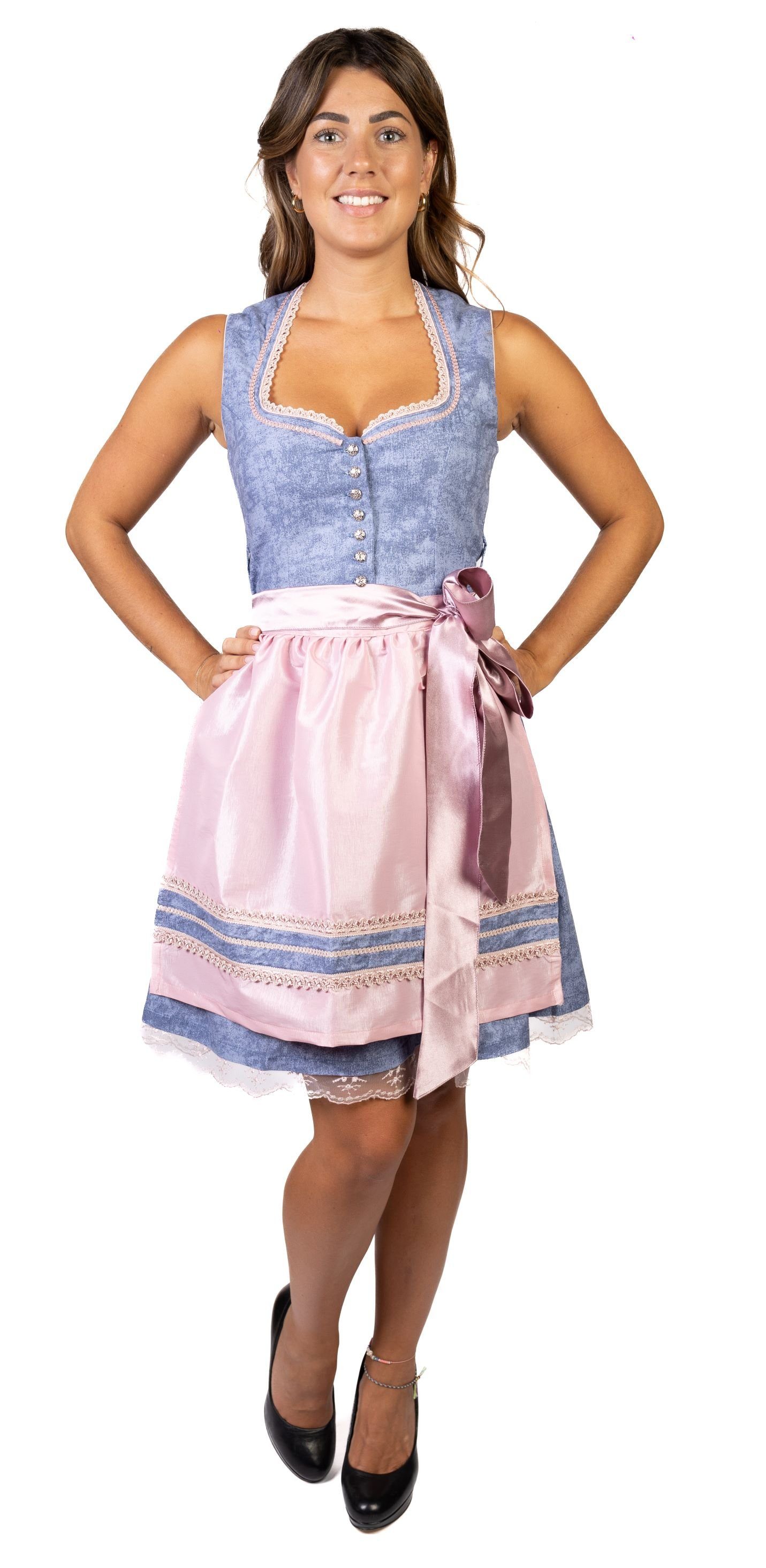 TRACHTENKLEID Trachtl DAMEN DIRNDL BLAU 2.TLG TANJA Dirndl