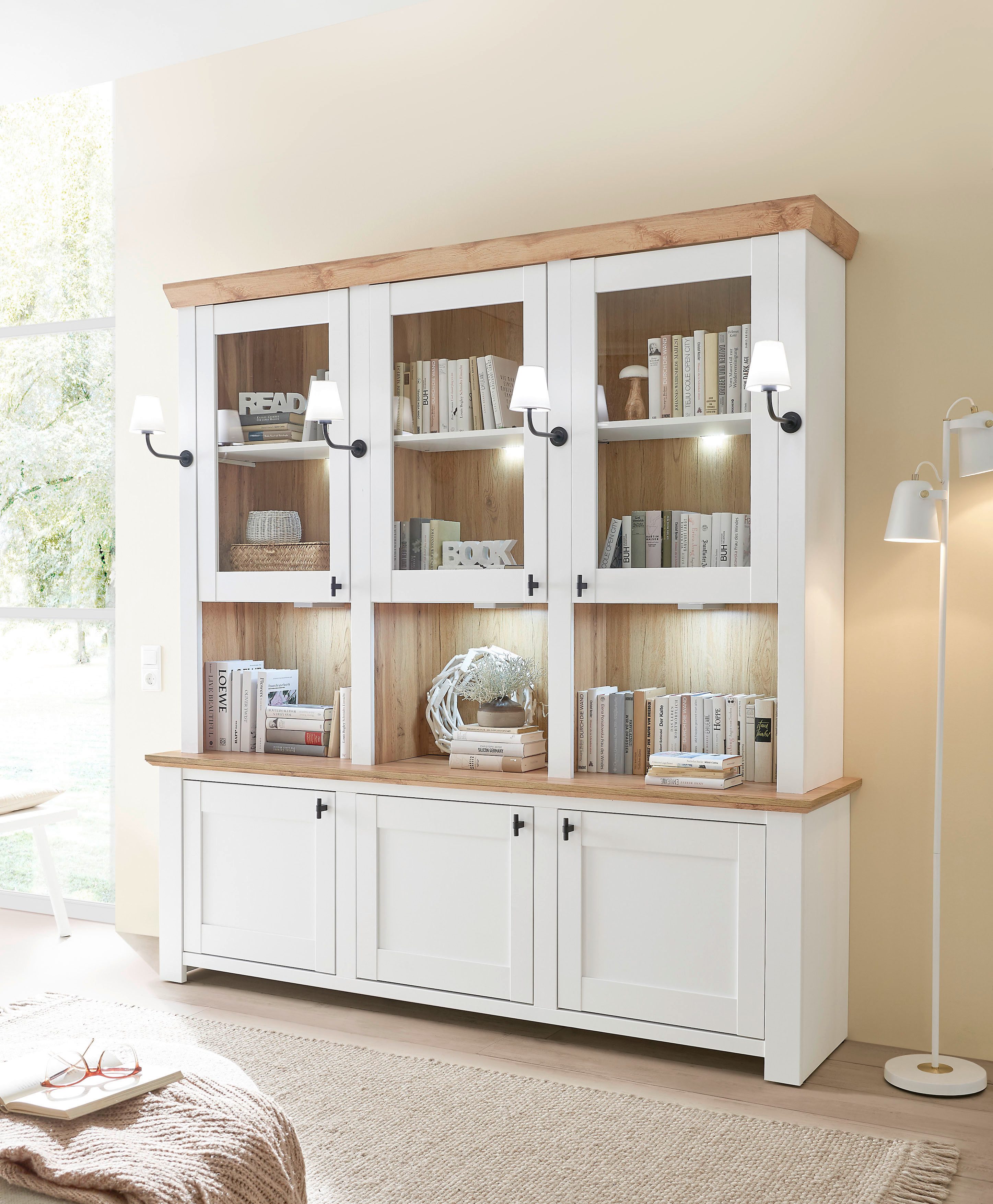 Home affaire Buffet Bristol, Bücherschrank im Landhausstil, moderner Hochsc günstig online kaufen