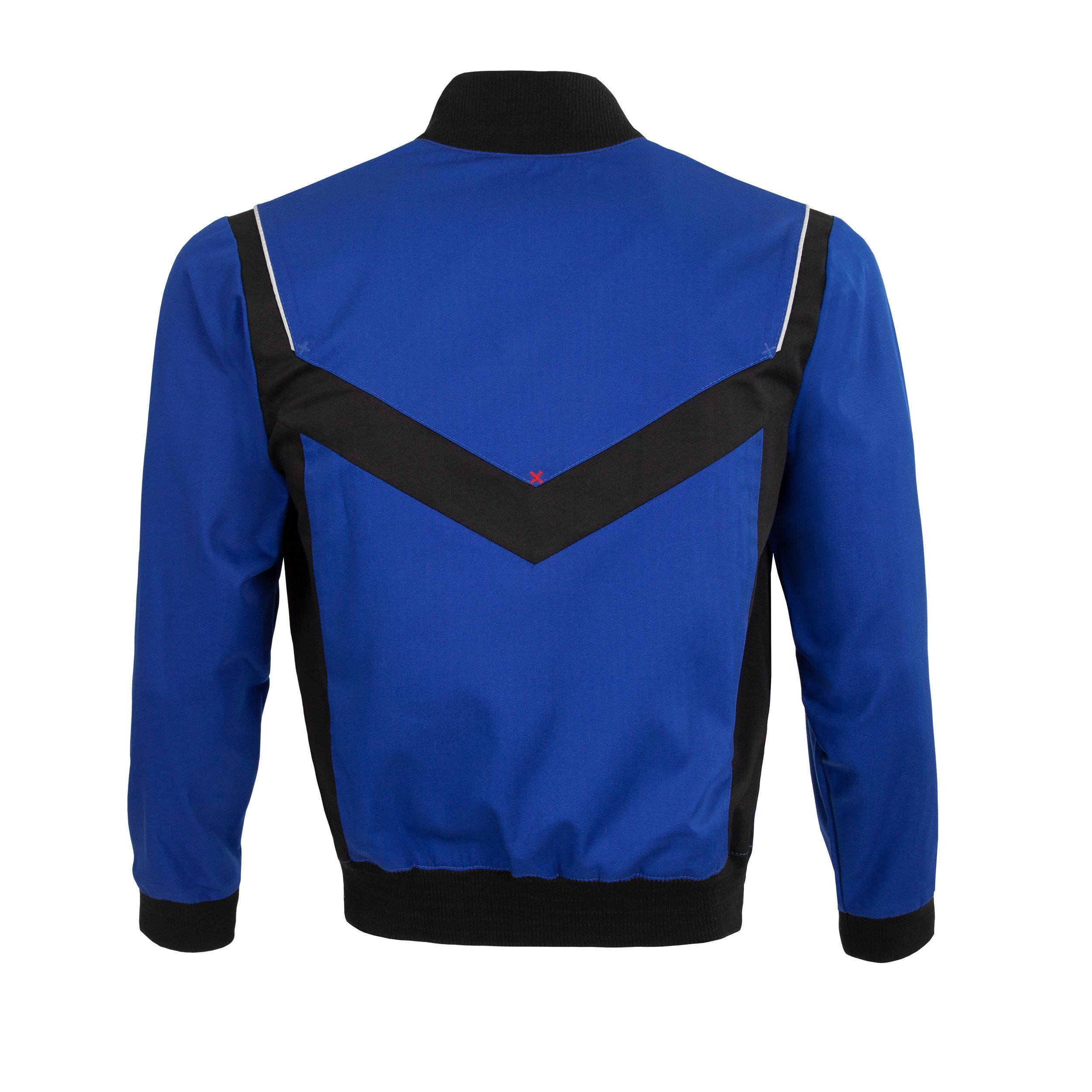 Qualitex Workwear Arbeitsjacke "X-Serie" X-treme strapazierfähige Werkstattjacke - faserverstätkt (1-St) Bundjacke mit 7 Taschen - pflegeleichte Blousonjacke - Waschbar