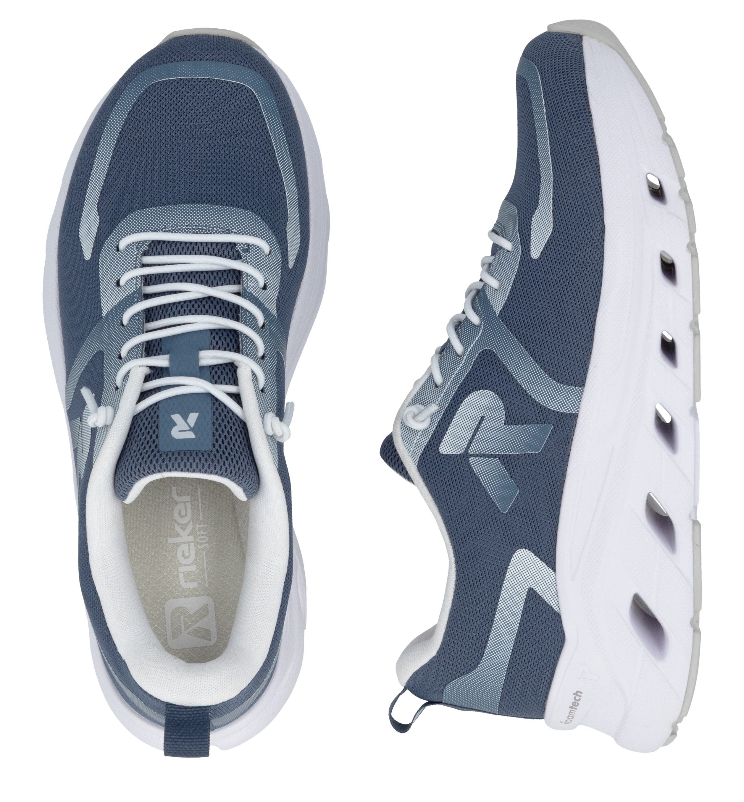 Rieker Sport Slip-On Sneaker Sportschuh, Freizeitsneaker, Halbschuh zum Schlupfen
