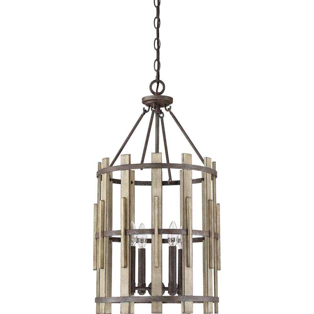 Elstead LIGHTING Kronleuchter, Leuchtmittel nicht inklusive, Kronleuchter Hängeleuchte D 38,2 cm Deckenlampe Rustikales Schwarz