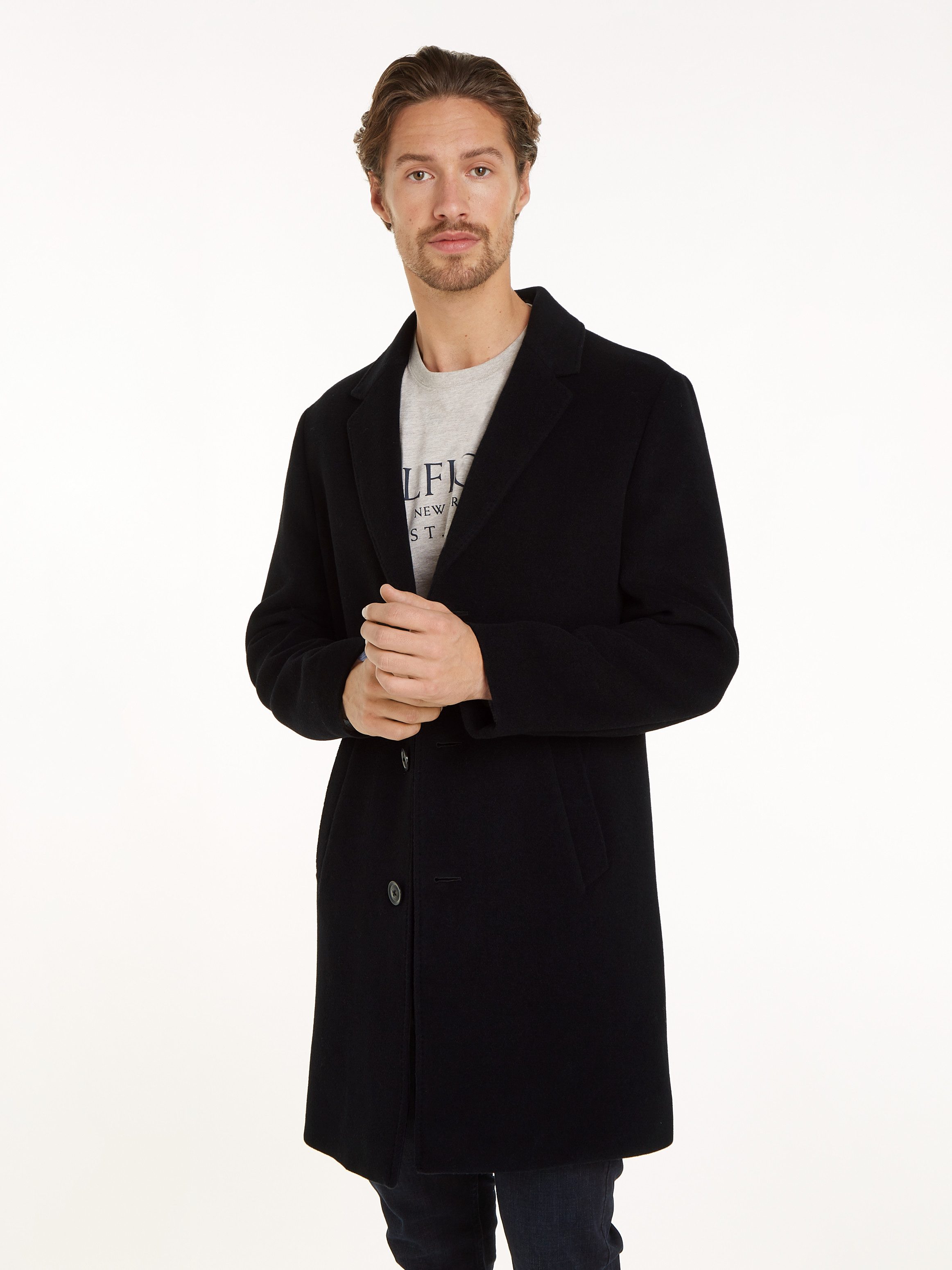 Tommy Hilfiger Langmantel DC WOOL MIX COAT