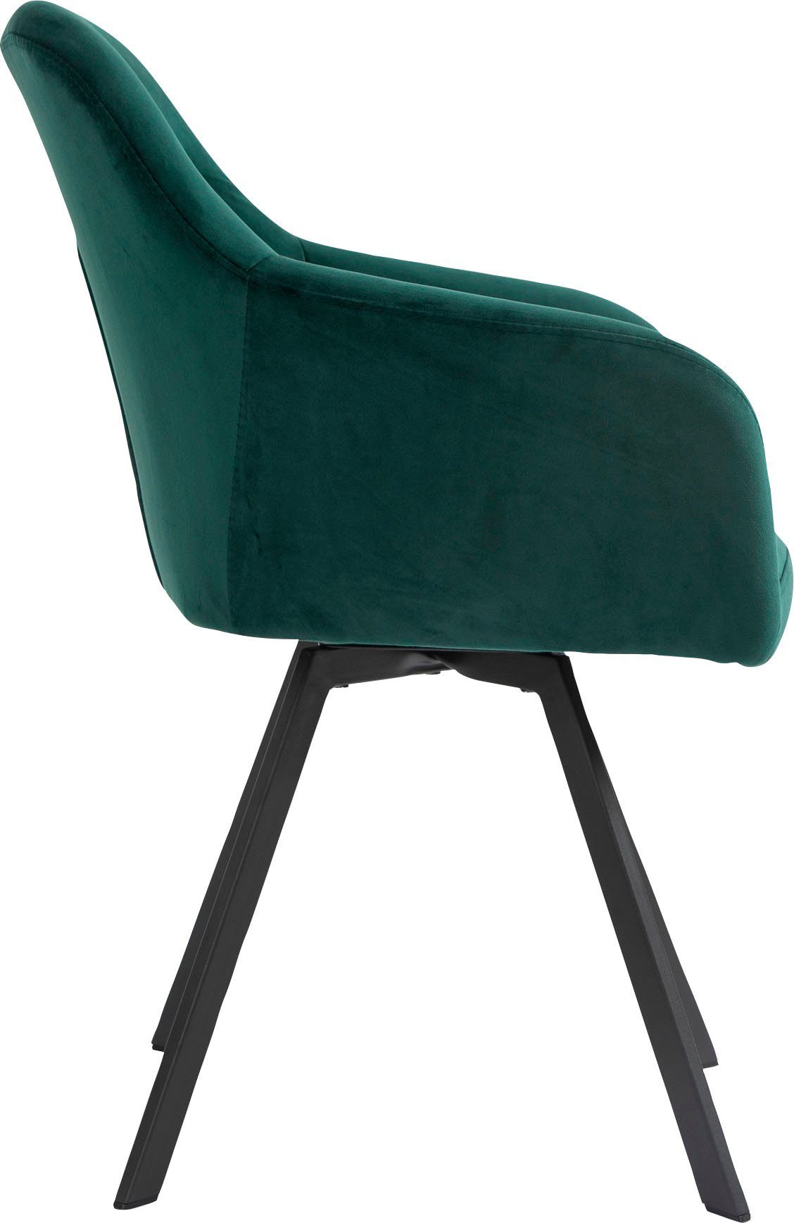 Tannengrün (1 der unter Sitzfläche Armlehnstuhl 360° Drehplatte SalesFever St), | Tannengrün/Schwarz