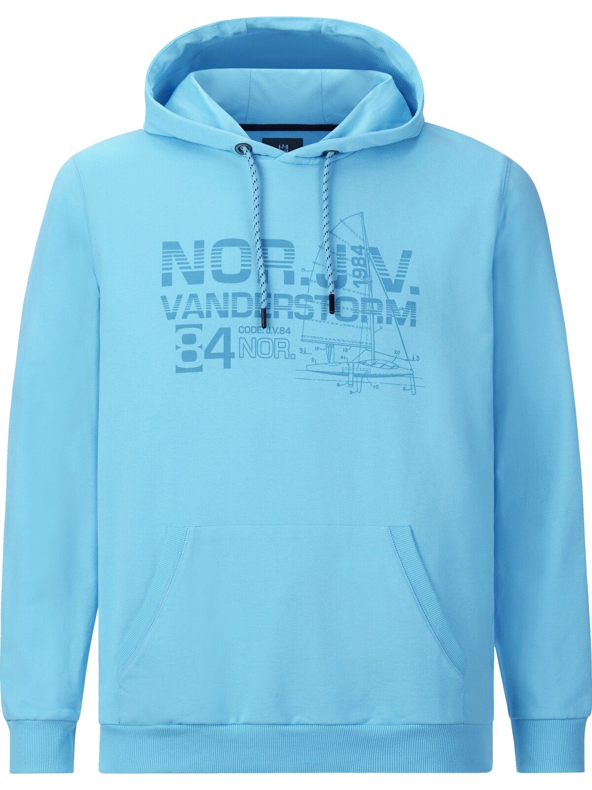 Jan Vanderstorm Kapuzensweatshirt JEPPE mit bedruckter JV-Logo Kapuze – Bild 3 von 5