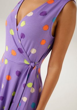 Aniston CASUAL Sommerkleid mit bunten Klecksen bedruckt - jedes Teil ein Unikat - NEUE KOLLEKTION