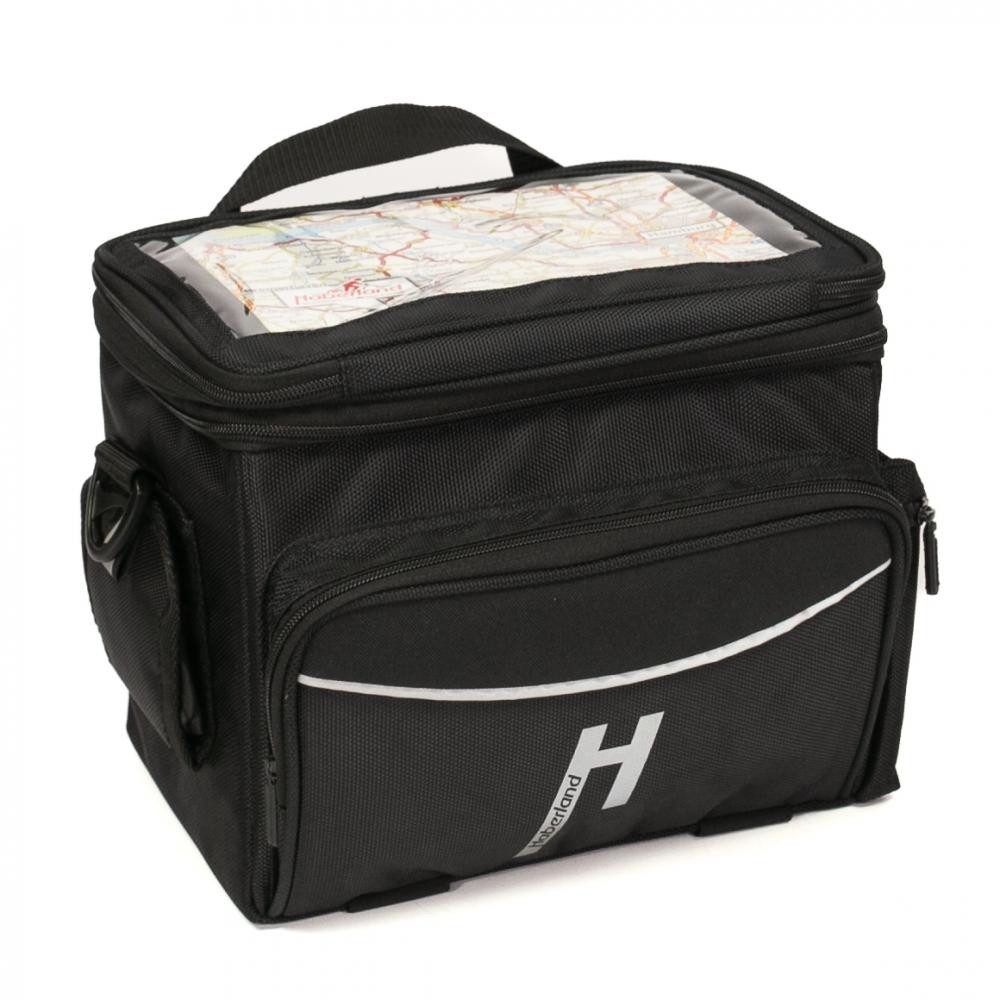 Haberland Fahrradtasche Haberland Lenkertasche 10l Max Plus schwarz - vielseitige Lenkertasche