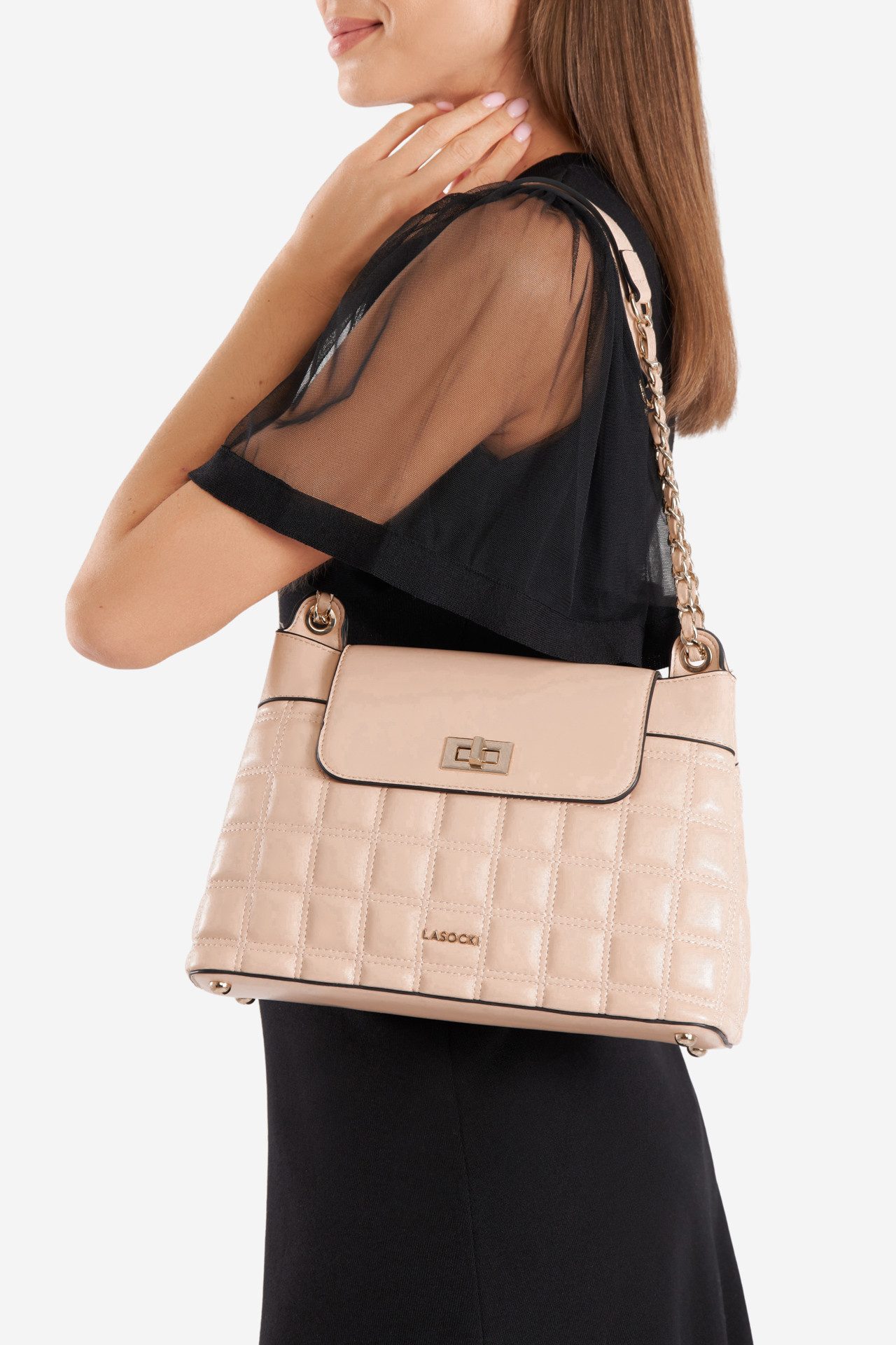 Handtasche Lasocki Kleine Tasche LSK-B-003-06 beige