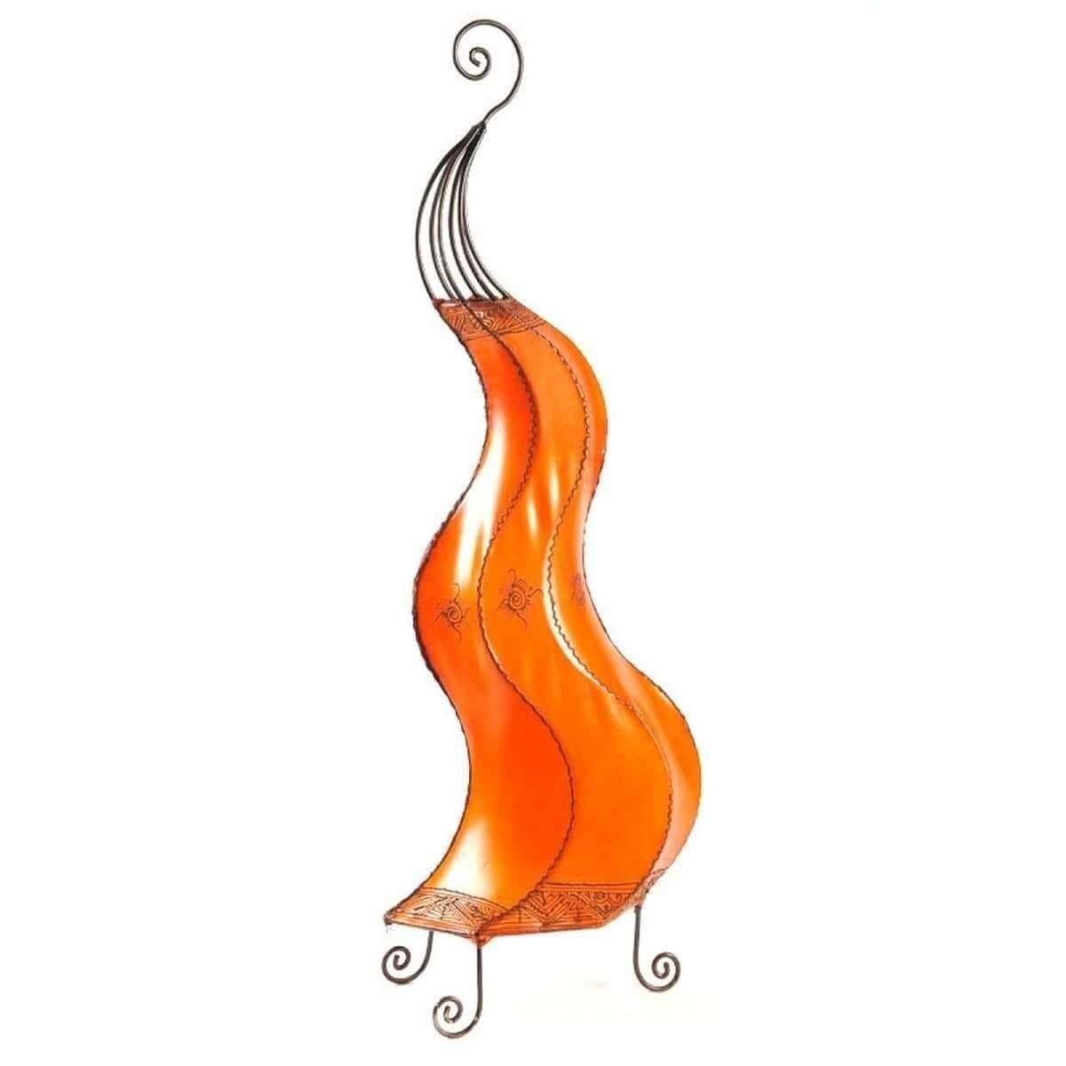 SIMANDRA Stehlampe Mogador Blumenrad 80 cm, Ambilight, ohne Leuchtmittel, Warmweiß, marokkanische Lederlampe