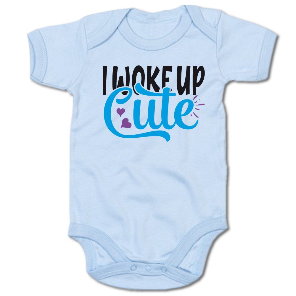 G-graphics Kurzarmbody I woke up cute Baby Body mit Spruch / Motiv / Aufdruck • mit Weihnachtsmotiv